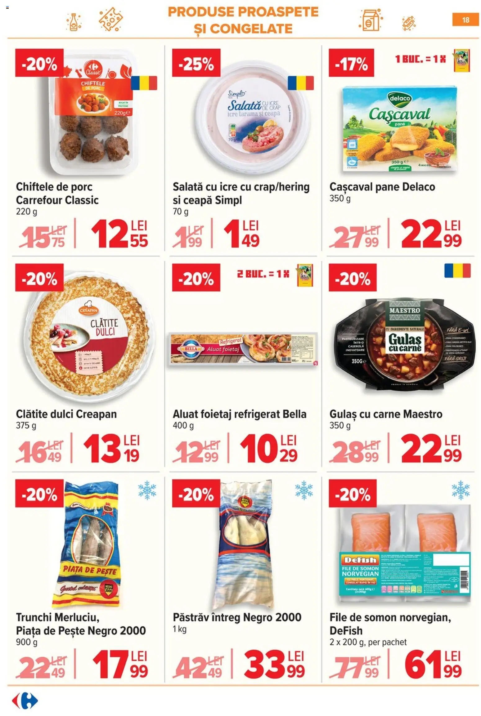 Noul catalog Carrefour – valabil de la 15.04.2026 | Pagină: 21 | Produse: Zmeură, Raft, Pește, Cartofi