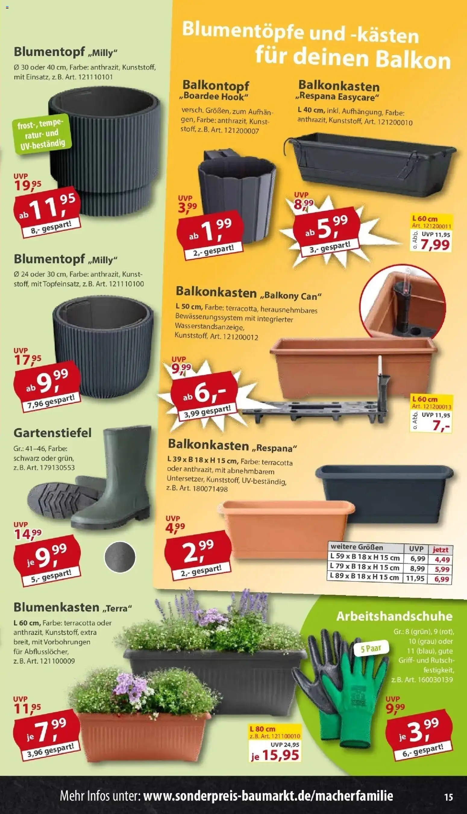 Sonderpreis Baumarkt Aktuelle Angebote – gültig ab 25.04.2026 | Seite: 15 | Produkte: Blumentopf