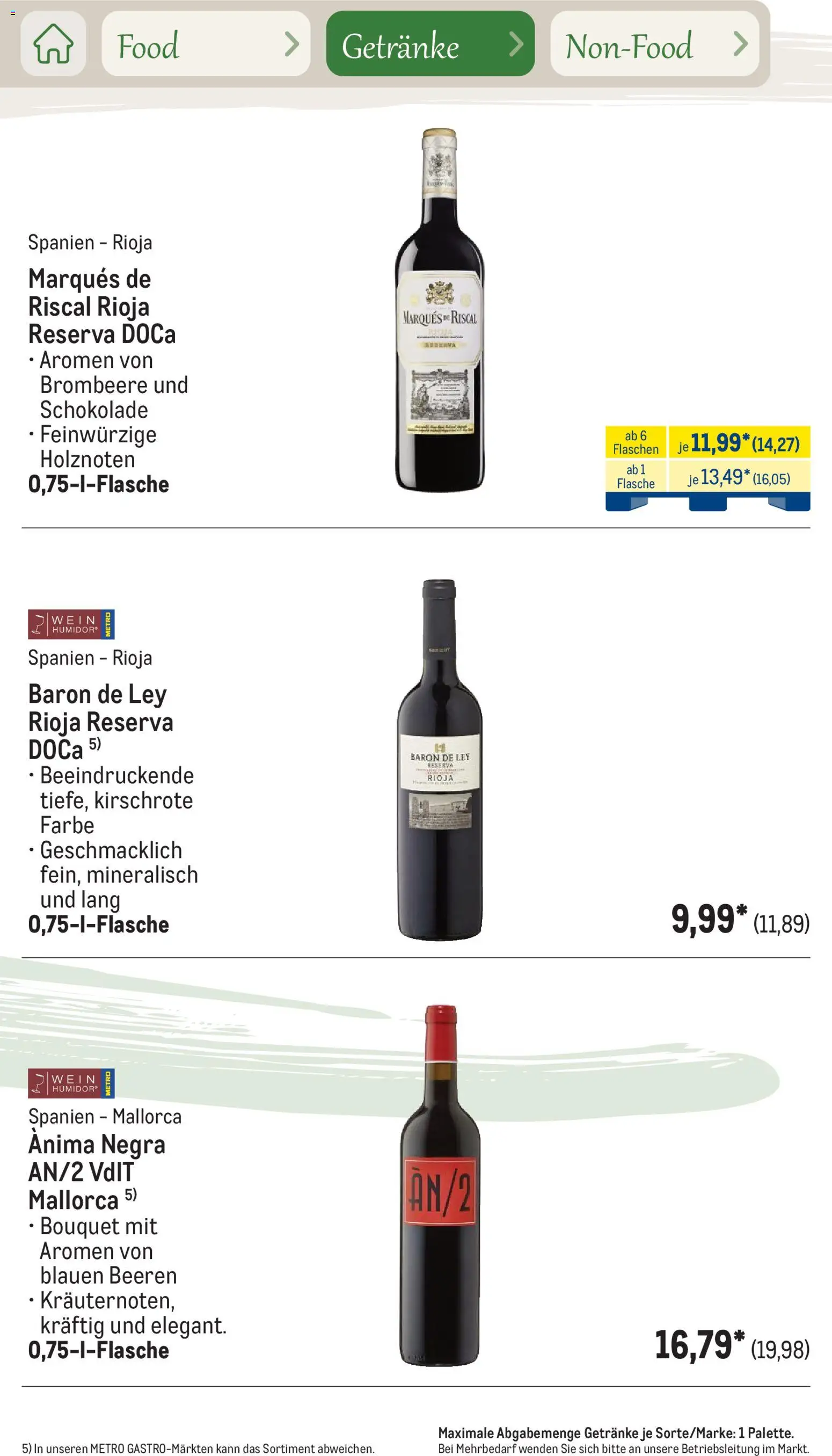 Metro Saisonkatalog Outdoor Dining – gültig ab 01.06.2026 | Seite: 62 | Produkte: Schokolade, Wein