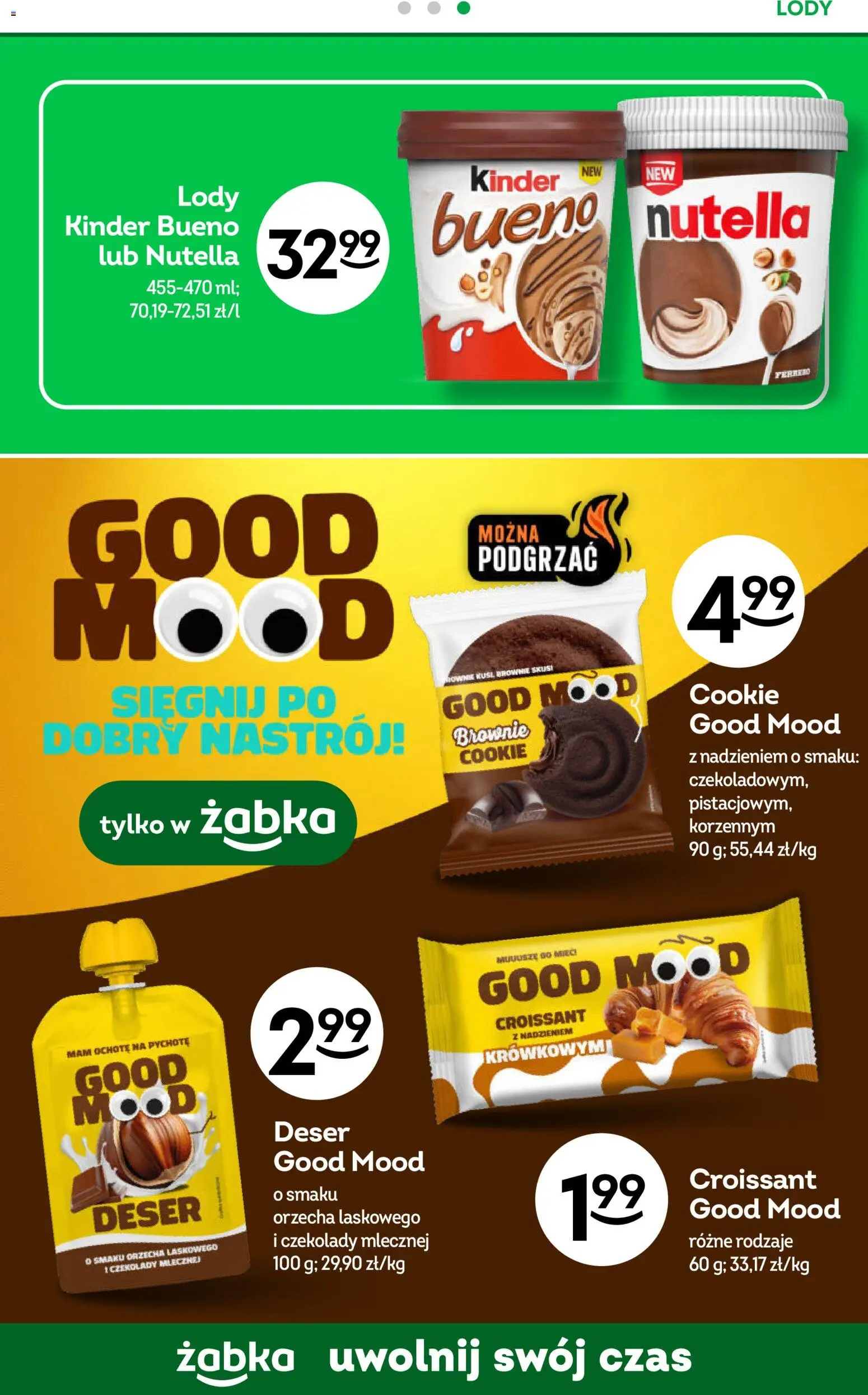 Żabka gazetka od 21.10.2026 | Strona: 66 | Produkty: Czekolady, Nutella, Deser, Kinder Bueno