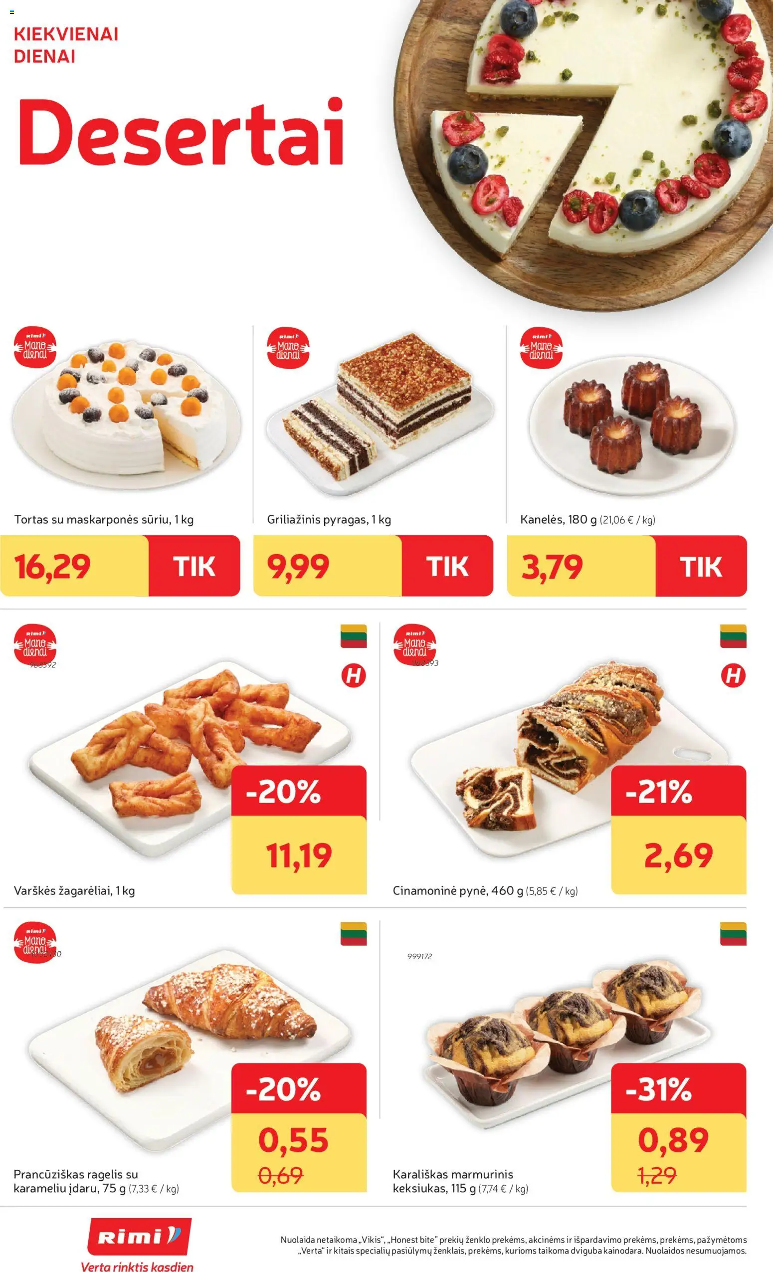 Rimi akcijos nuo 19.05.2026 | Puslapis: 14 | Prekių: Tortas