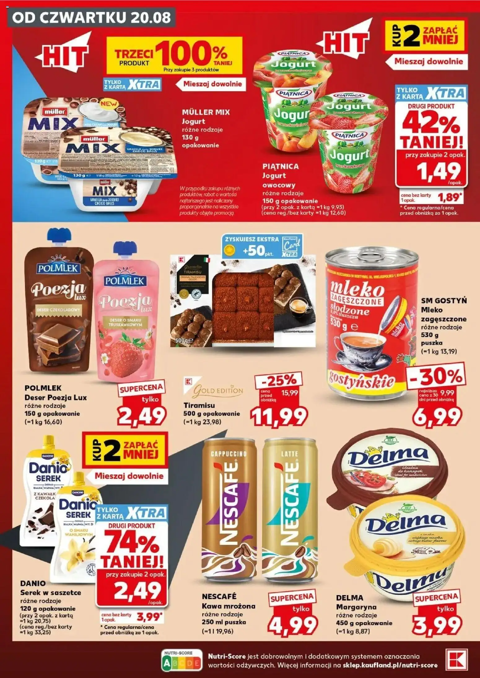Kaufland gazetka - Super Sobota od 22.08.2026 - od jutra PDF | Strona: 18 | Produkty: Mleko zagęszczone słodzone, Serek, Kawa mrozona, Tiramisu