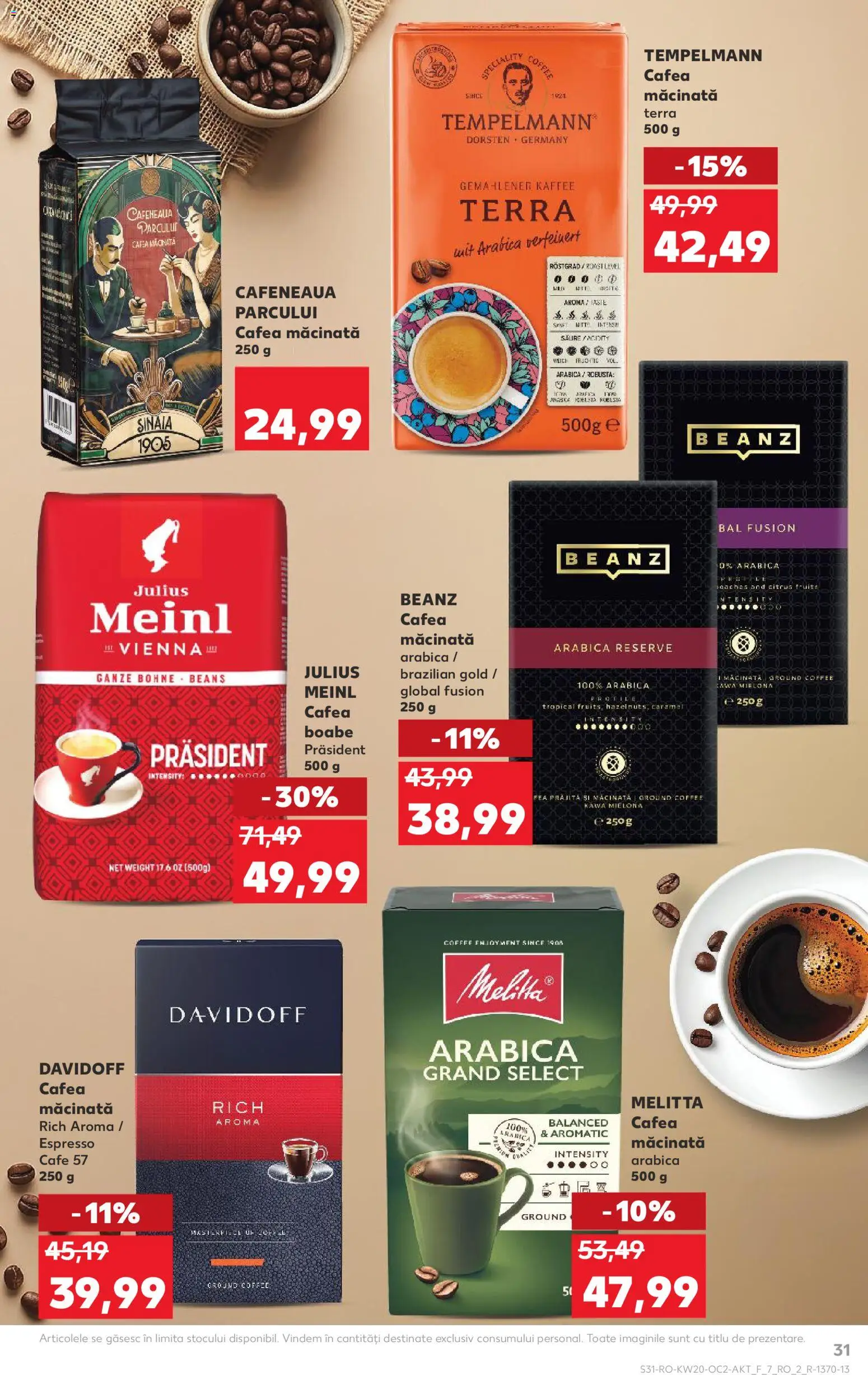 Noul catalog Kaufland – valabil de la 13.05.2026 | Pagină: 31 | Produse: Cafea