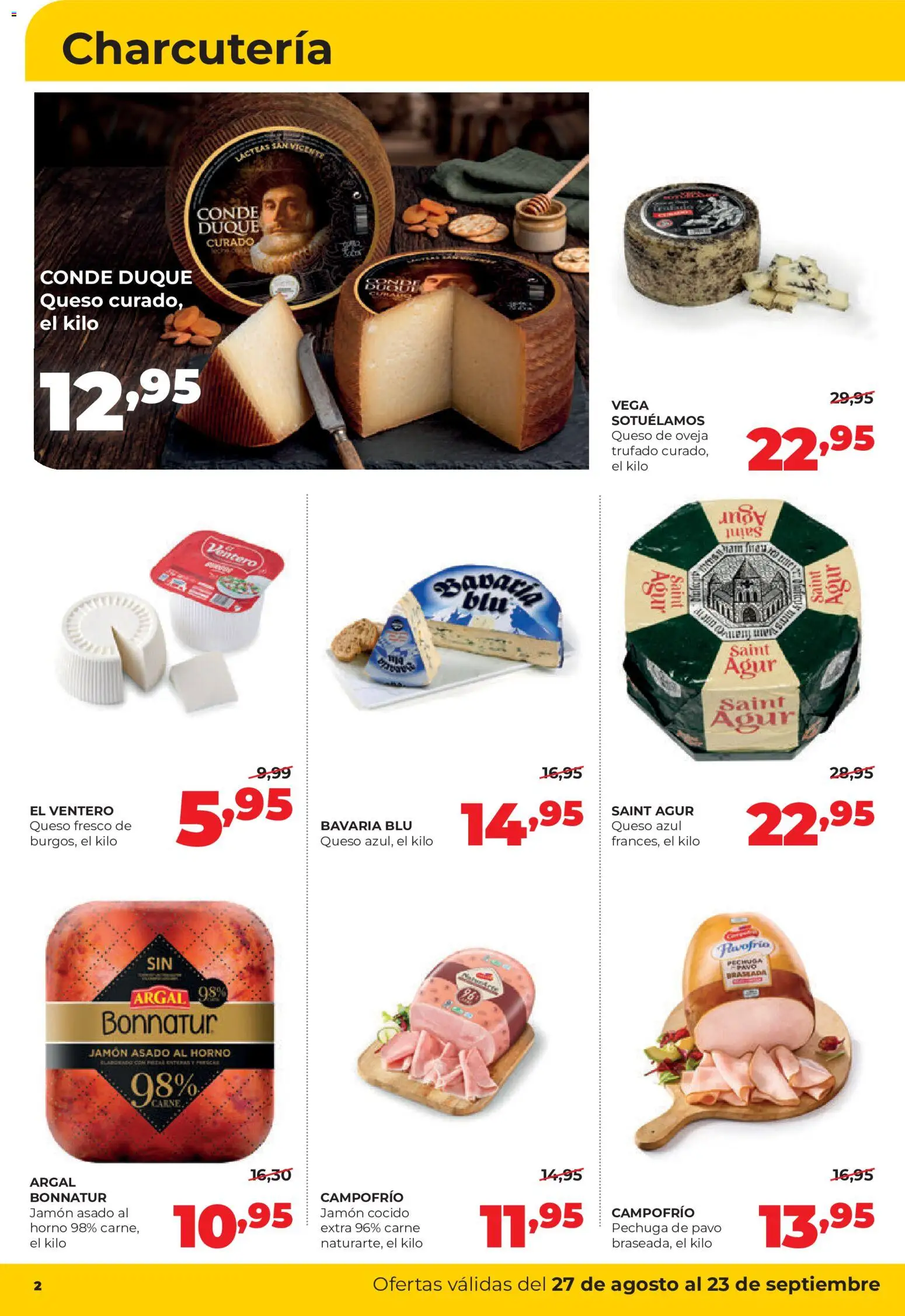 Alimerka folleto Castilla y León │ válido desde el 27/08/2026 | Página: 2 | Productos: Queso de oveja, Queso, Jamón, Queso azul