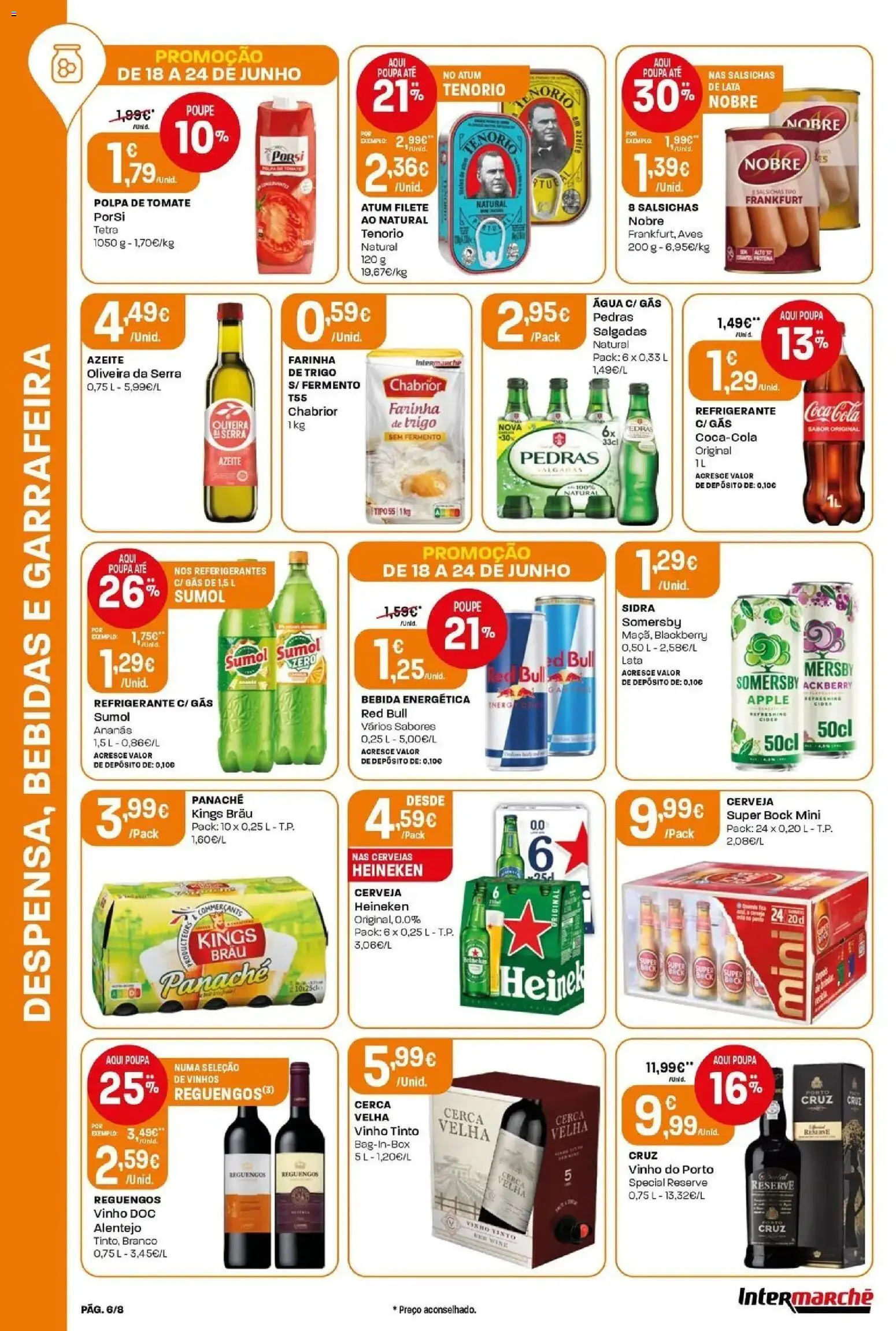 Intermarché - Intermarché │ válido de 18/06/2026 | Página: 6 | Produtos: Agua, Super bock, Cerveja, Somersby