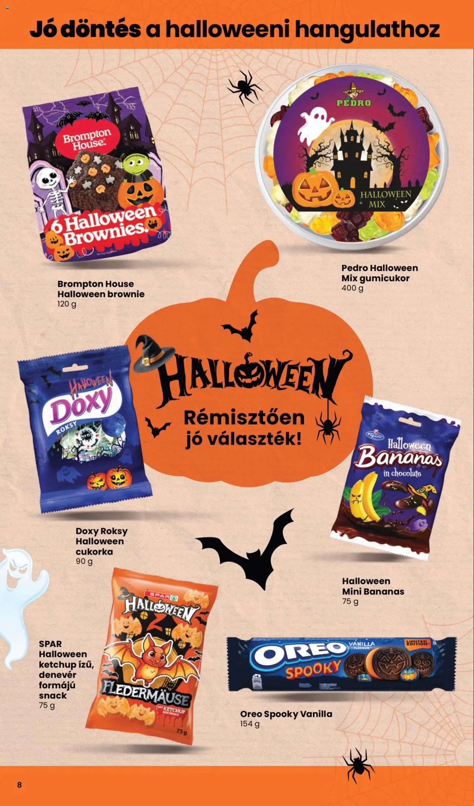 Interspar akciós ujság - amely érvényes a következő dátumtól: 2026.10.01. | Oldal: 8 | Termékek: Gumicukor, Oreo, Cukorka, Brownie