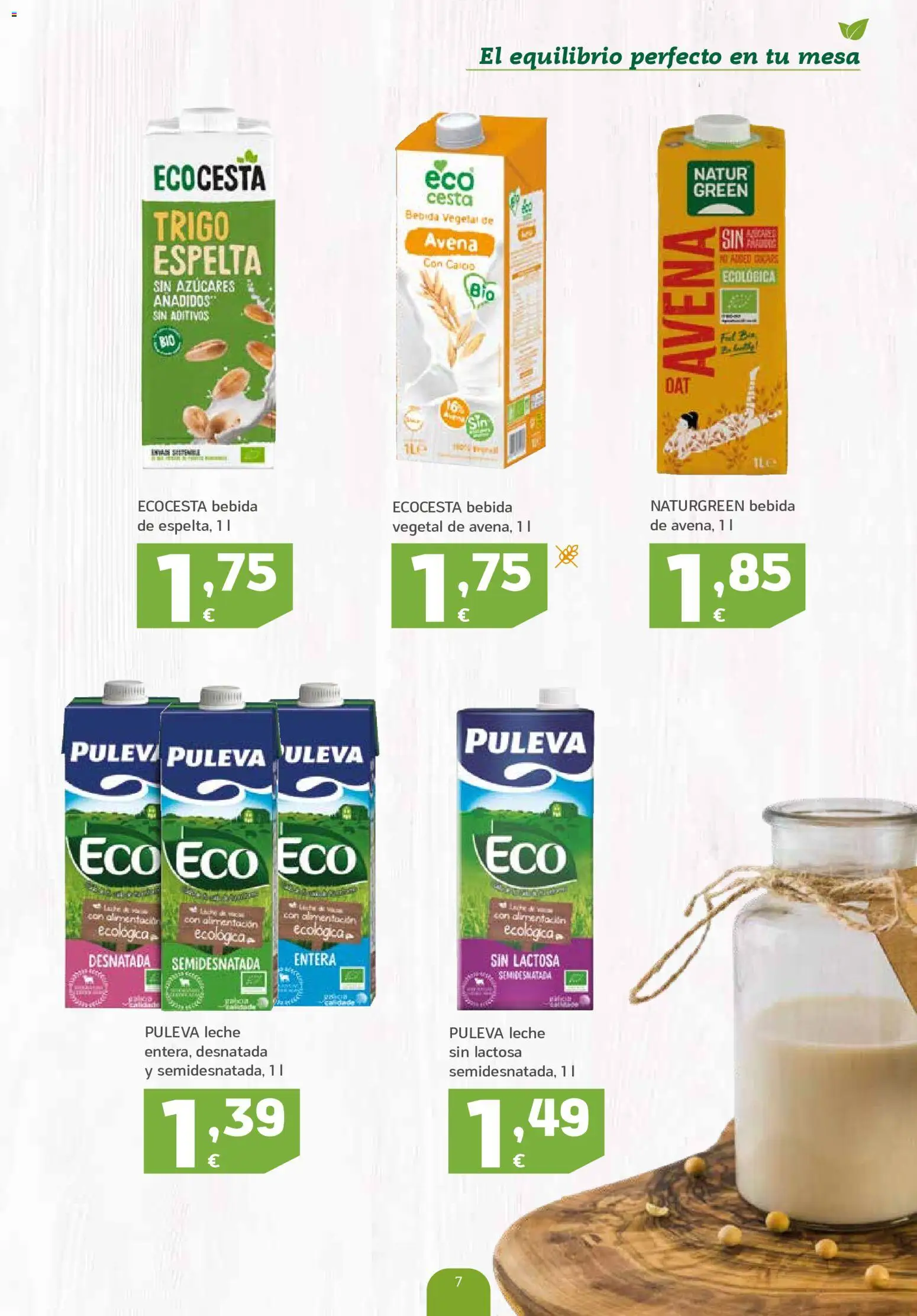 HiperDino Productos Ecológicos │ válido desde el 23/10/2026 | Página: 7 | Productos: Leche, Mesa, Cesta