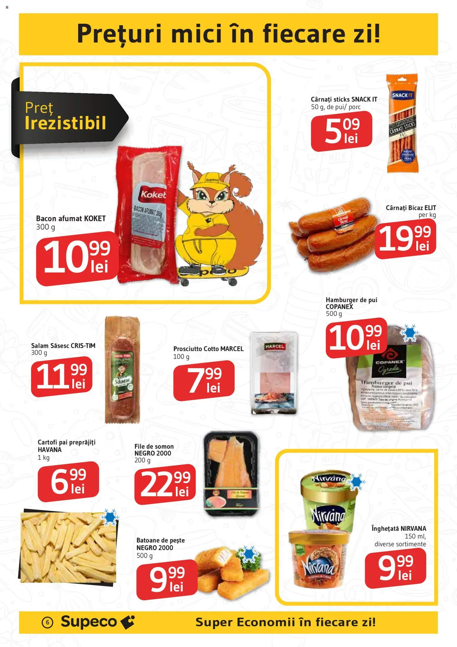 Noul catalog Supeco – valabil de la 04.06.2026 | Pagină: 6 | Produse: Marker kalem, Hacıyatmaz Kedi Oyuncağı, Înghețată, Cârnați