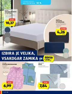 Hofer katalog akcije – veljaven od 09.09.2026 | Stran: 22 | Izdelki: Vzglavnik, Rjuha, Kos, Brezrokavnik