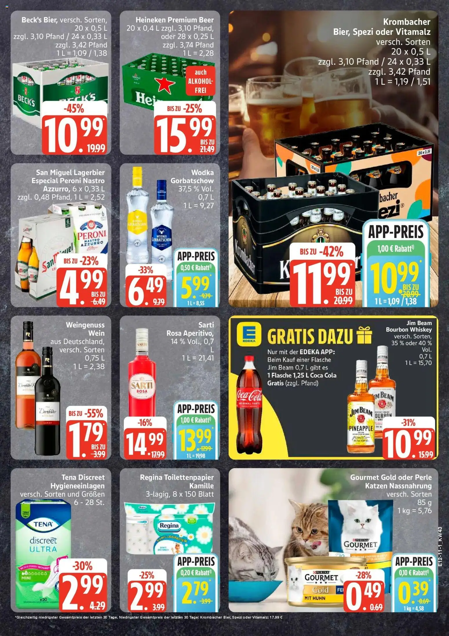 Edeka Prospekt Norderstedt (ab 19.10.2026) » Angebote Online | Seite: 11 | Produkte: Cola, Wein, Whiskey, Toilettenpapier