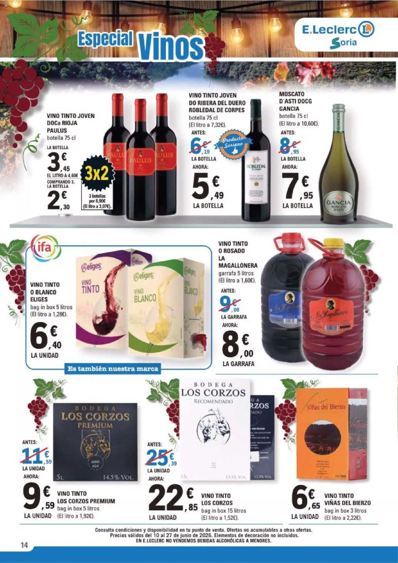 E.Leclerc Soria │ válido desde el 10.06.2026 | Página: 14 | Productos: Vino