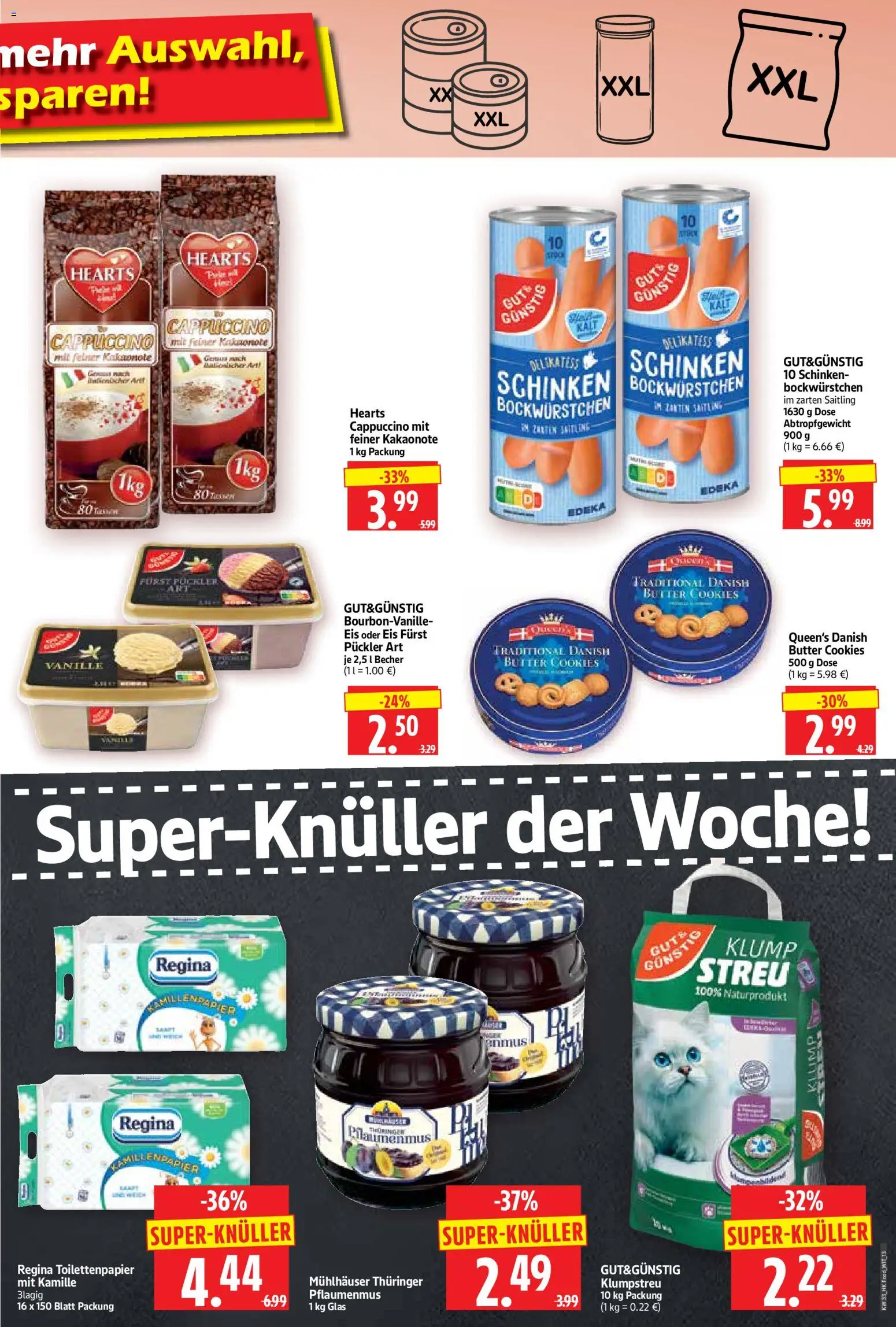 HERKULES Prospekt – gültig ab 10.08.2026 | Seite: 13 | Produkte: Butter, Vanille, Schinken, Toilettenpapier
