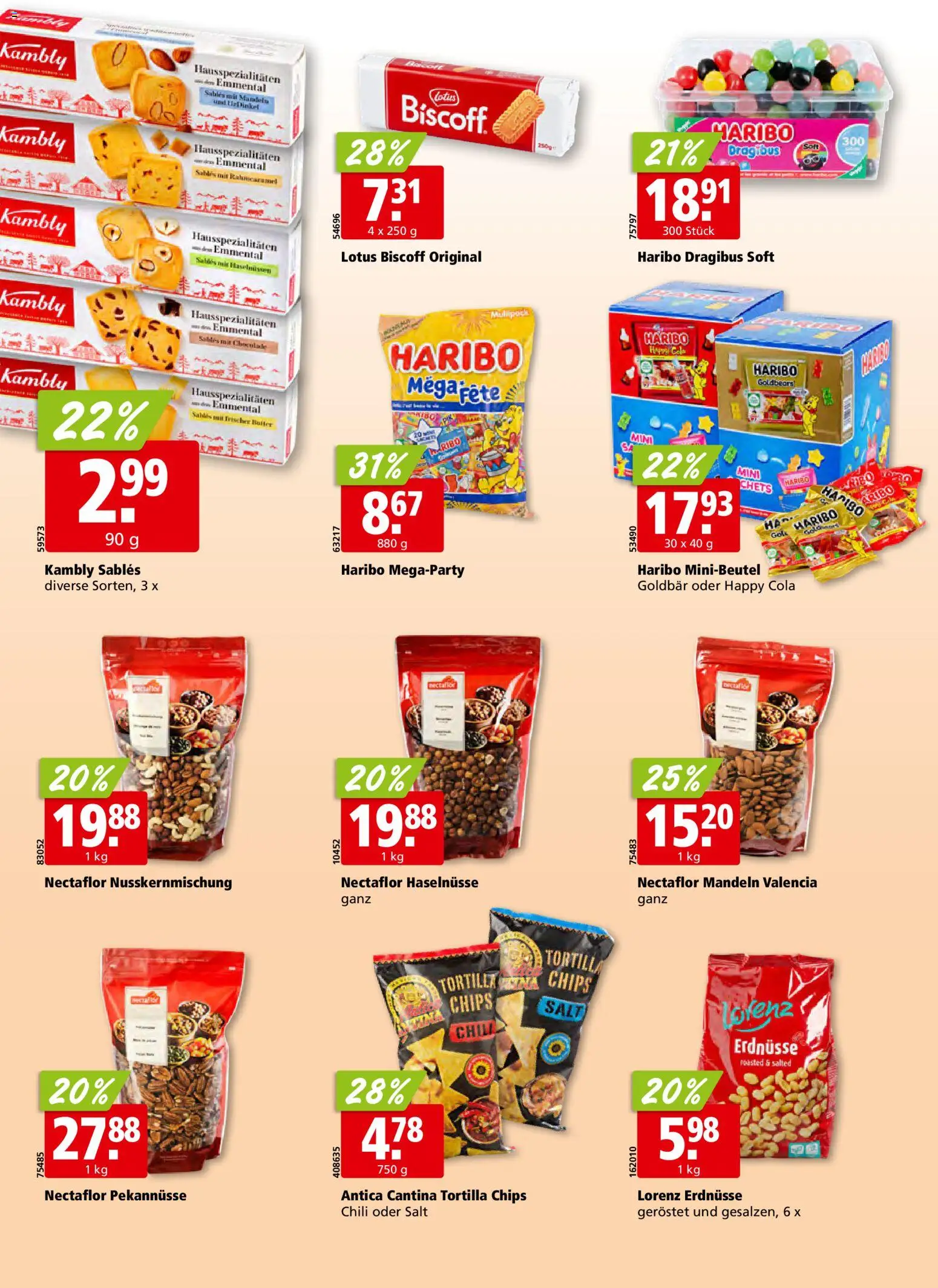 Aligro aktionen Schlieren, Gossau SG, Frauenfeld, Rapperswil-Jona, Sargans, Bern – gültig ab 17.08.2026 | Seite: 20 | Produkte: Pekannüsse, Erdnüsse, Chili, Chips