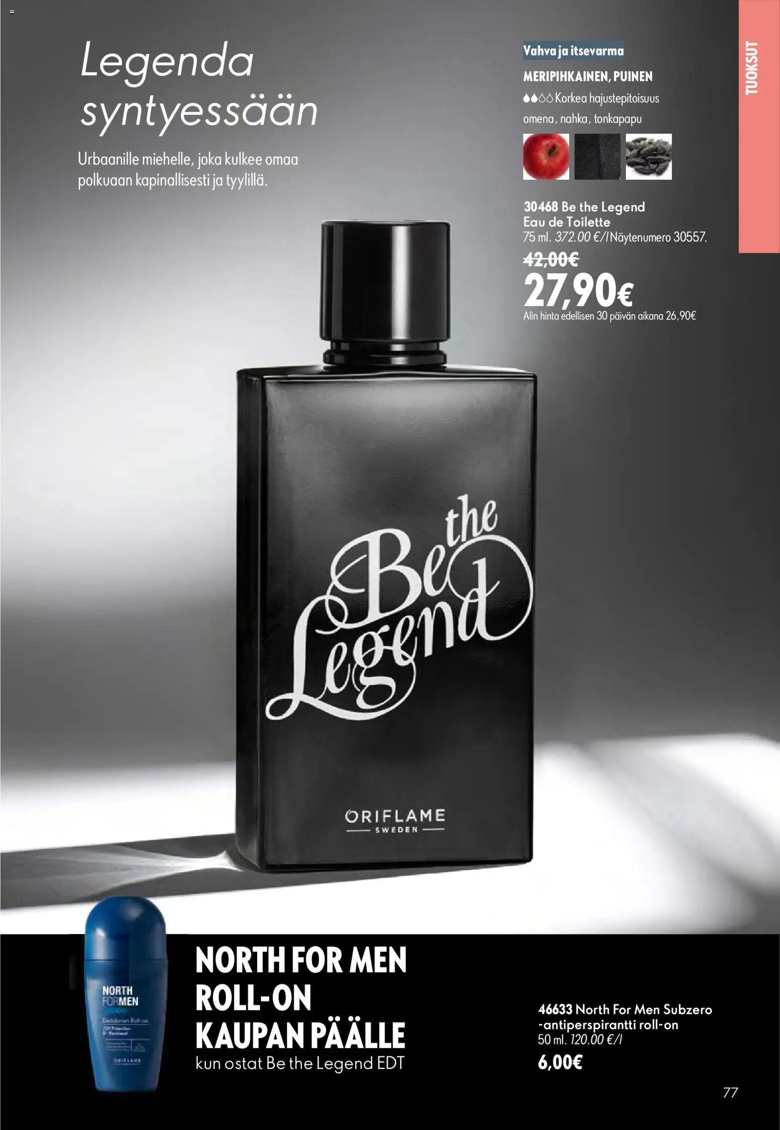 Oriflame - Esite 11 – voimassa 05/08/2026 alkaen | Sivu: 77 | Tuotteet: Eau de toilette, Antiperspirantti