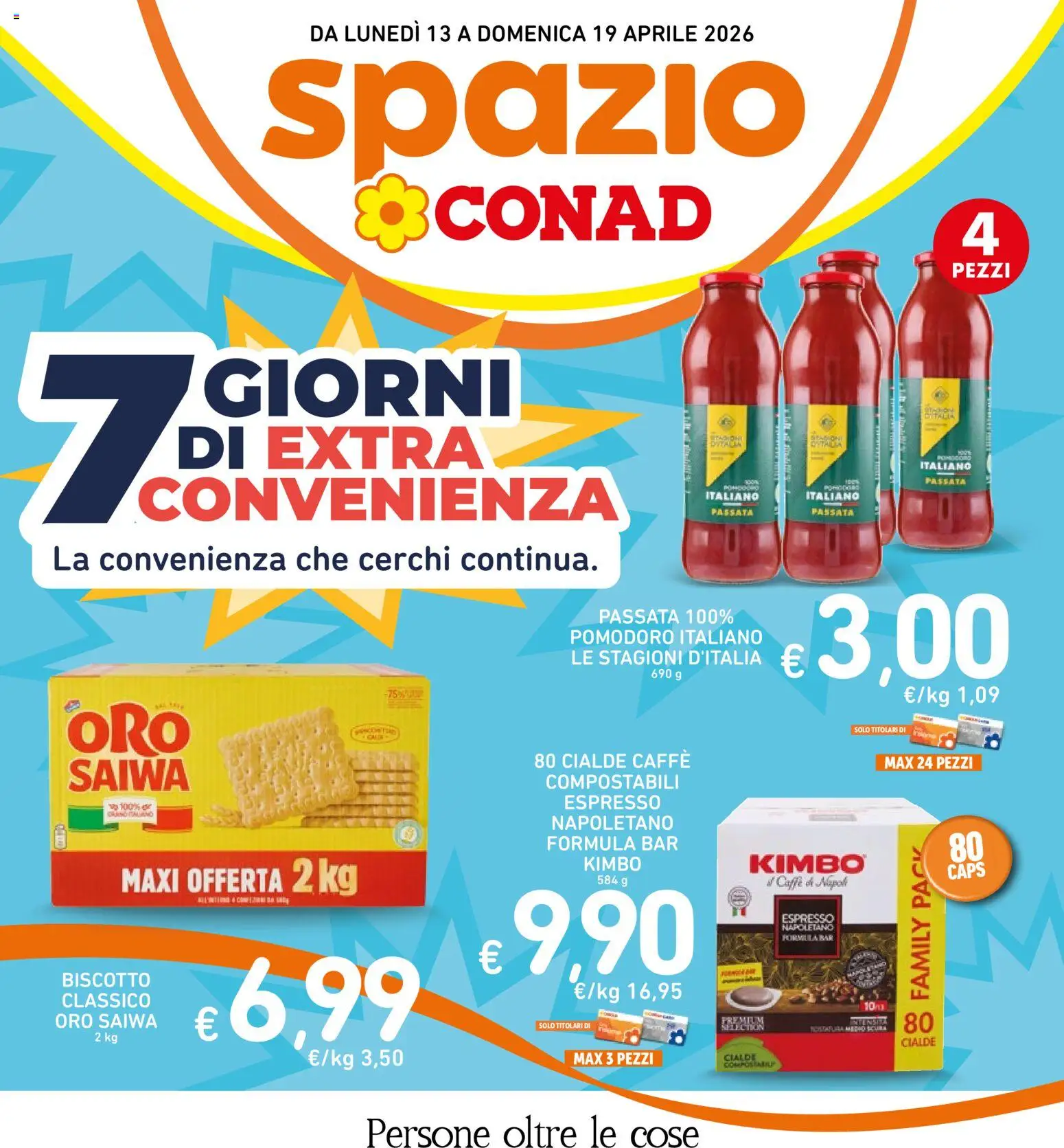 Volantino Spazio Conad del 13.04.2026 | Pagina: 1 | Prodotti: Caffè, Pomodoro