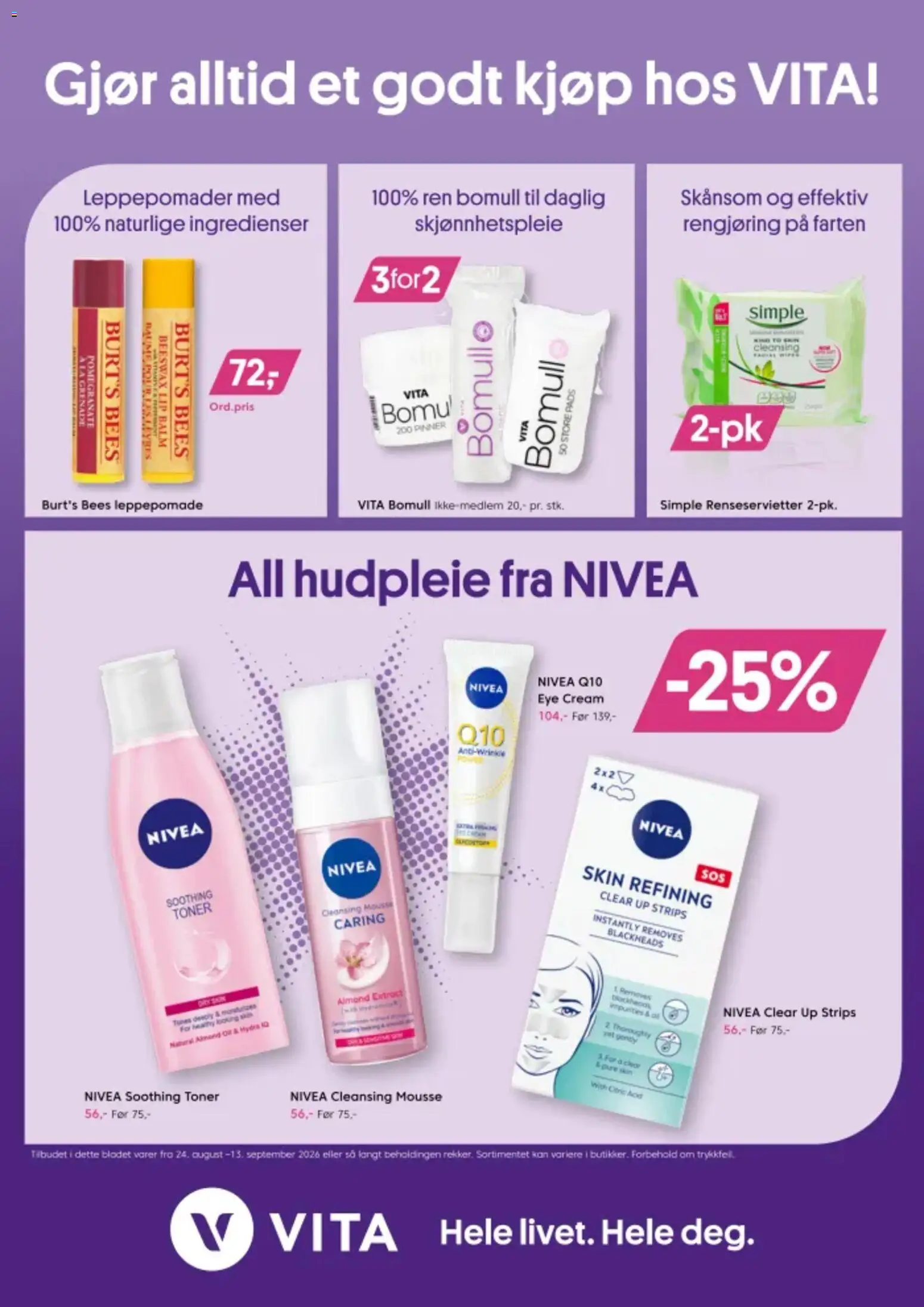 {H1} | Side: 12 | Produkter: Bomull, Lip, Toner, Ingredienser