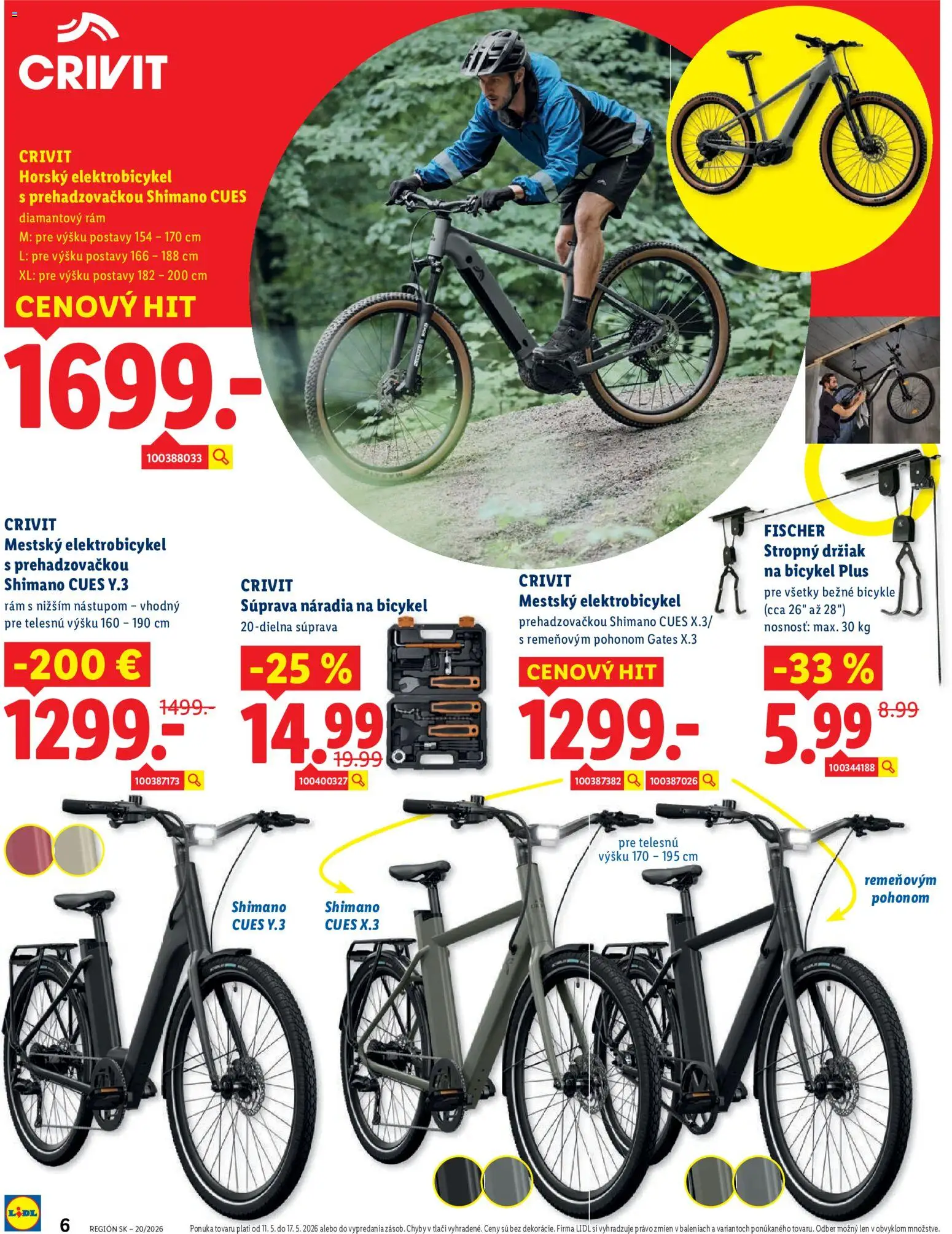 Nové Lidl akcie – leták je platný od 11.05.2026 | Strana: 6 | Produkty: Elektrobicykel, Rám
