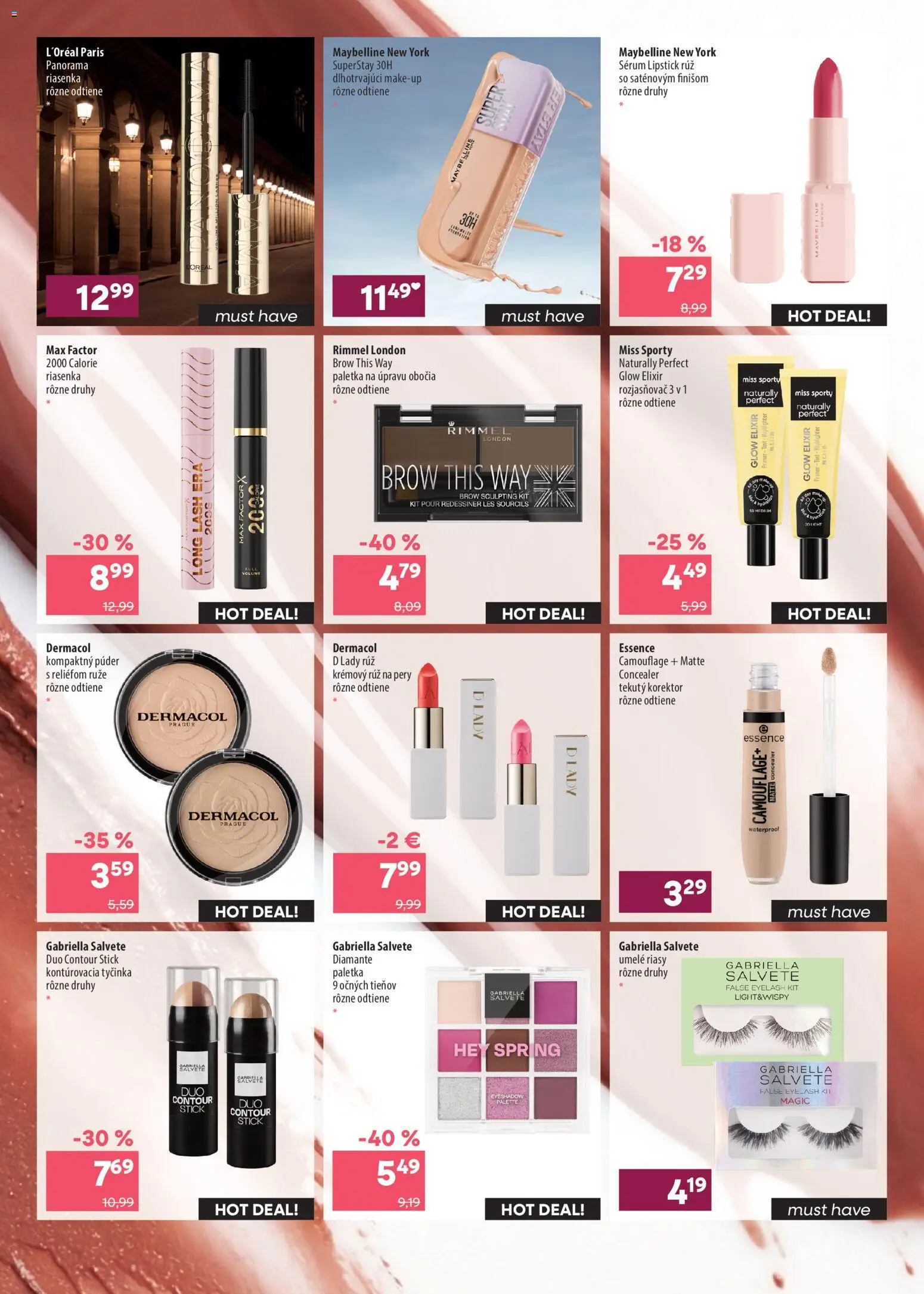 Nové 101 drogerie akcie – leták je platný od 09.09.2026 | Strana: 15 | Produkty: Korektor, Rozjasňovač, Rúž na pery, Ruže