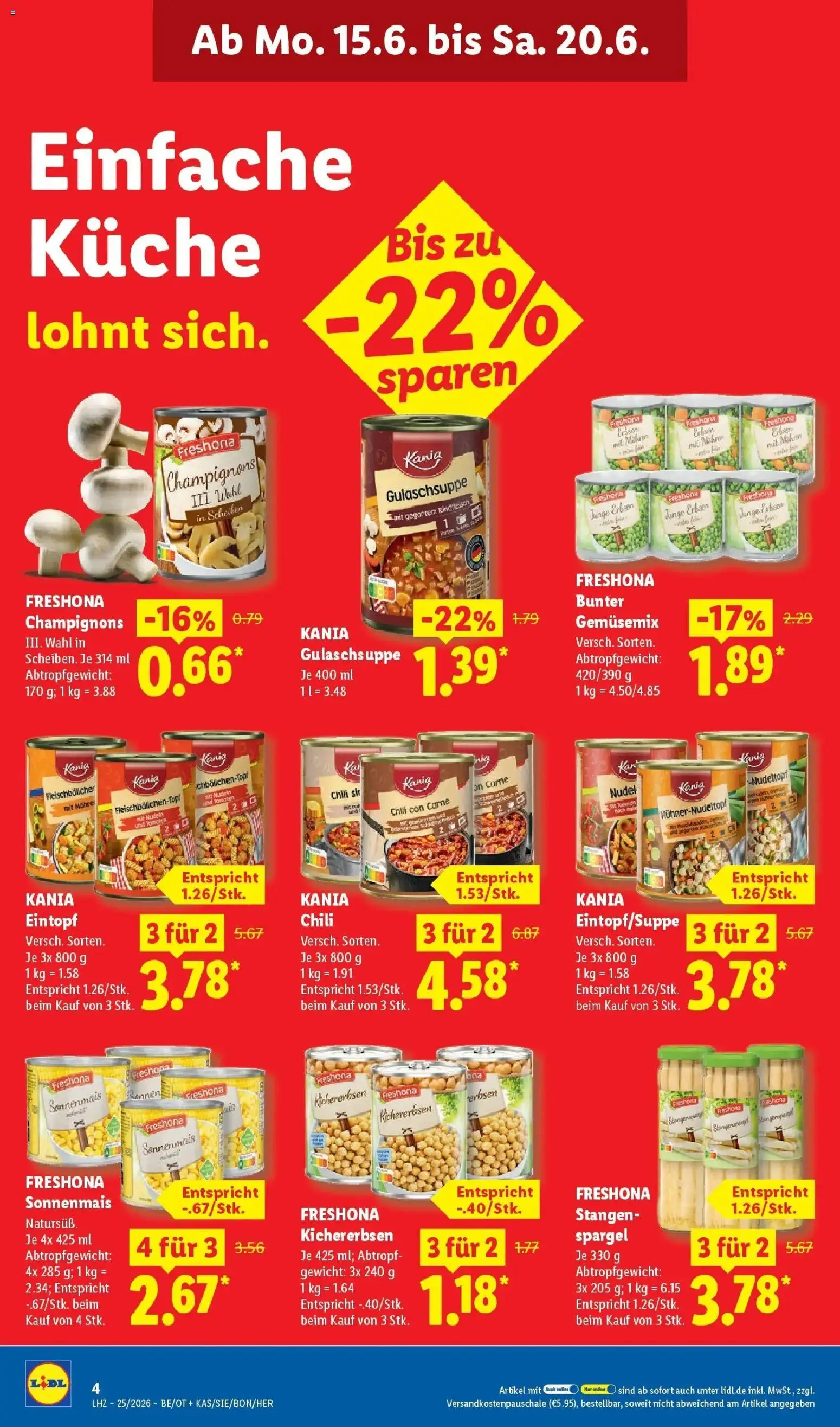 Lidl Prospekt Einbeck – gültig ab 15.06.2026 | Seite: 8 | Produkte: Gewicht, Küche, Tomaten, Spargel