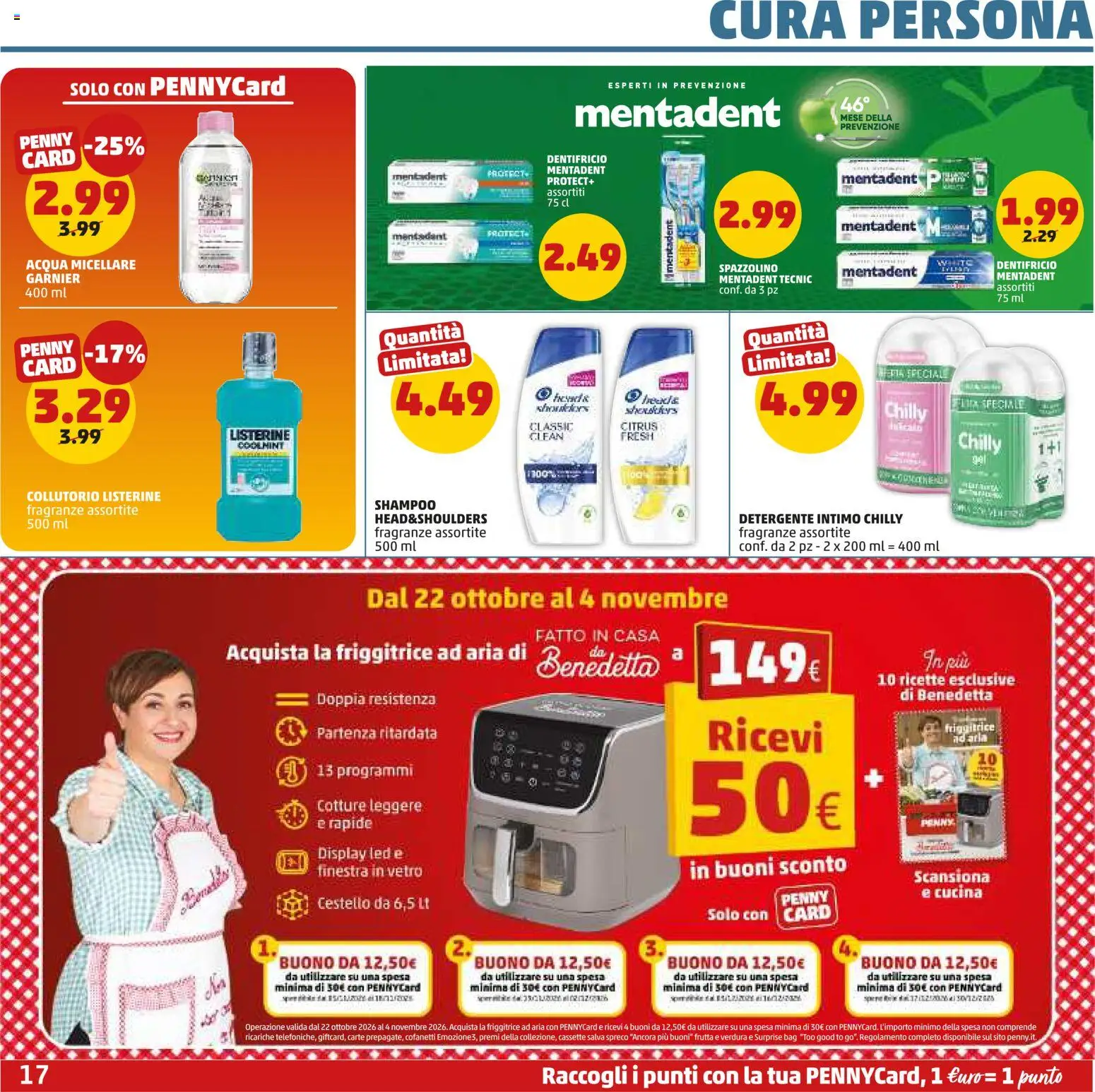 Volantino PENNY del 22/10/2026 | Pagina: 17 | Prodotti: Shampoo, Collutorio, Intimo, Listerine