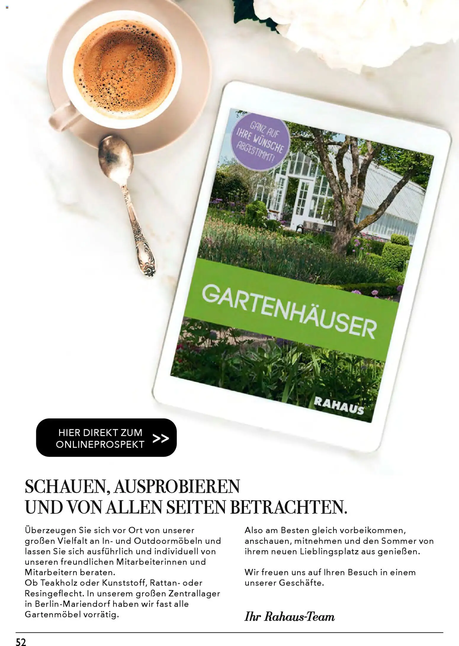 Rahaus Prospekt – gültig ab 27.04.2026 | Seite: 52 | Produkte: Gartenmöbel