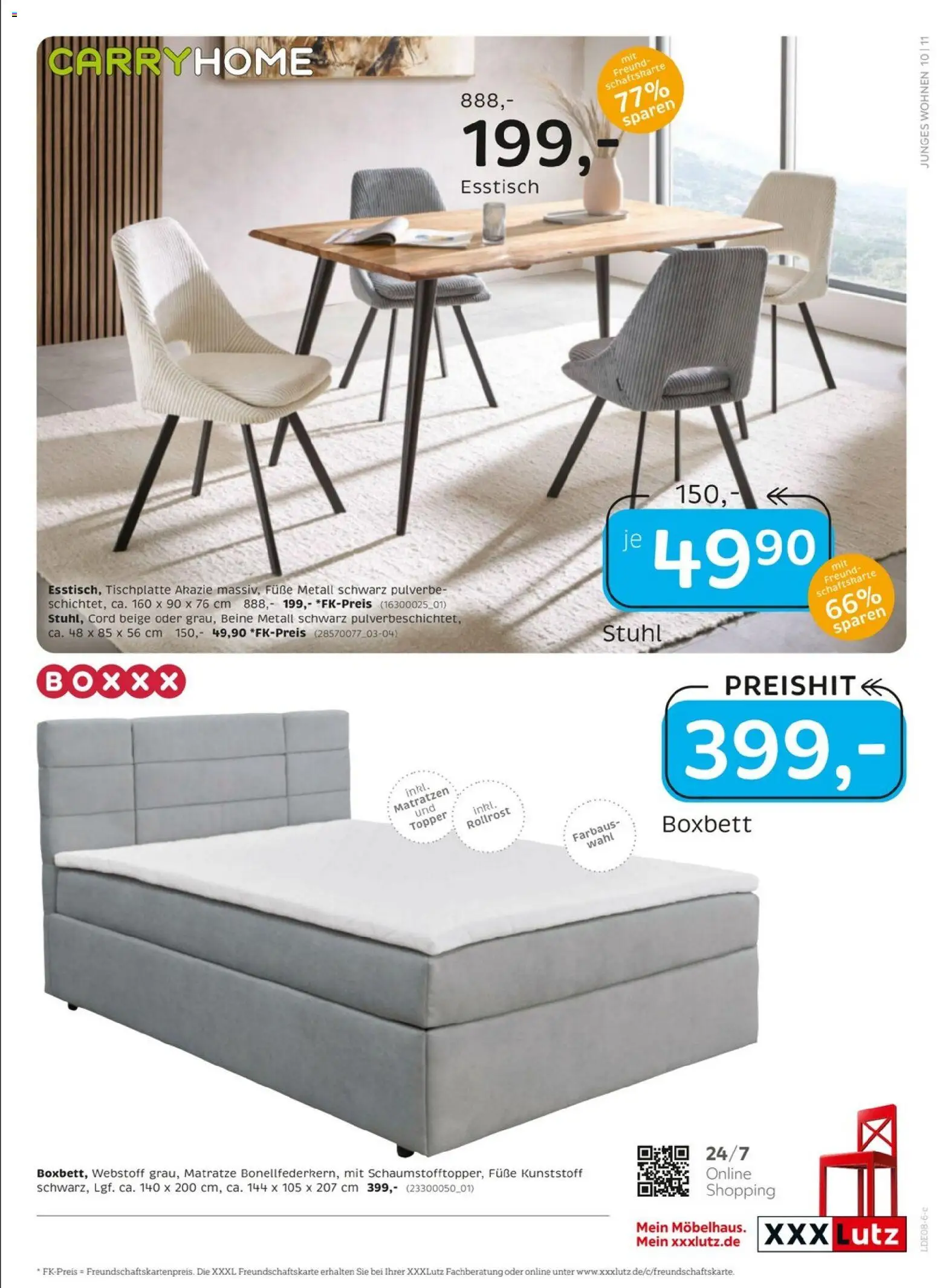 XXXLutz Jubiläum – gültig ab 08.08.2026 | Seite: 15 | Produkte: Esstisch, Matratze, Stuhl, Topper