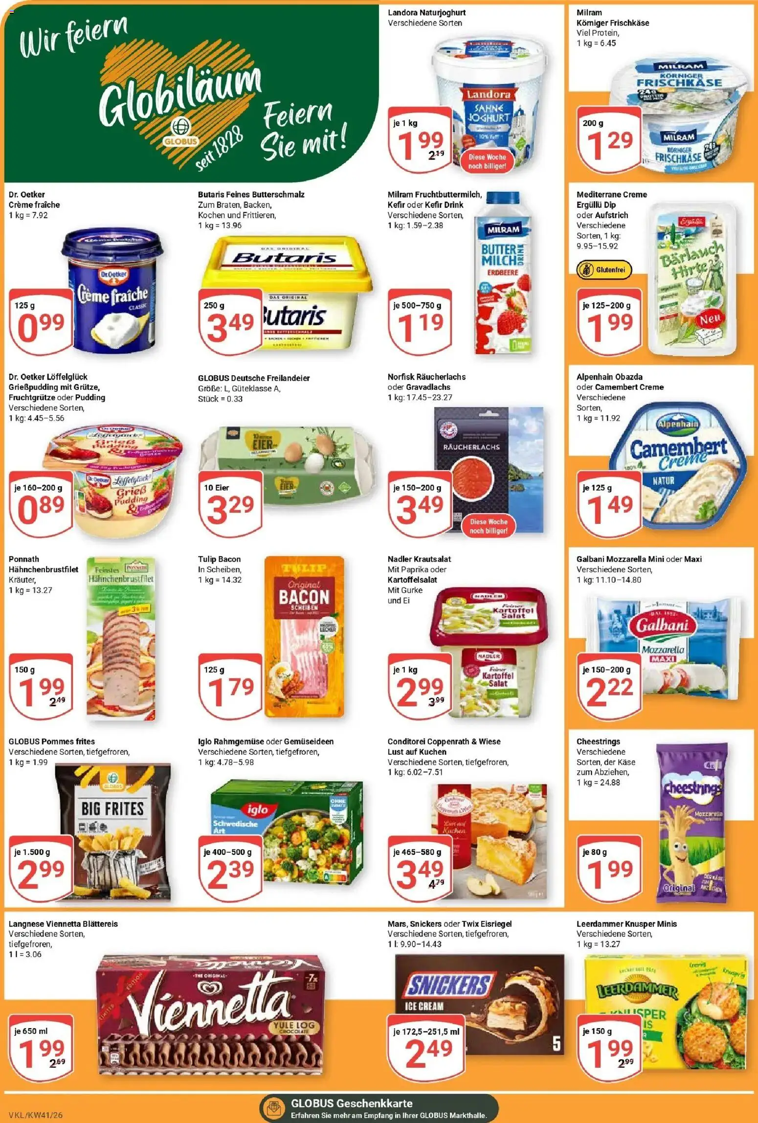 Globus Prospekt Völklingen (ab 05.10.2026) » Angebote online | Seite: 5 | Produkte: Butterschmalz, Iglo, Räucherlachs, Frischkase