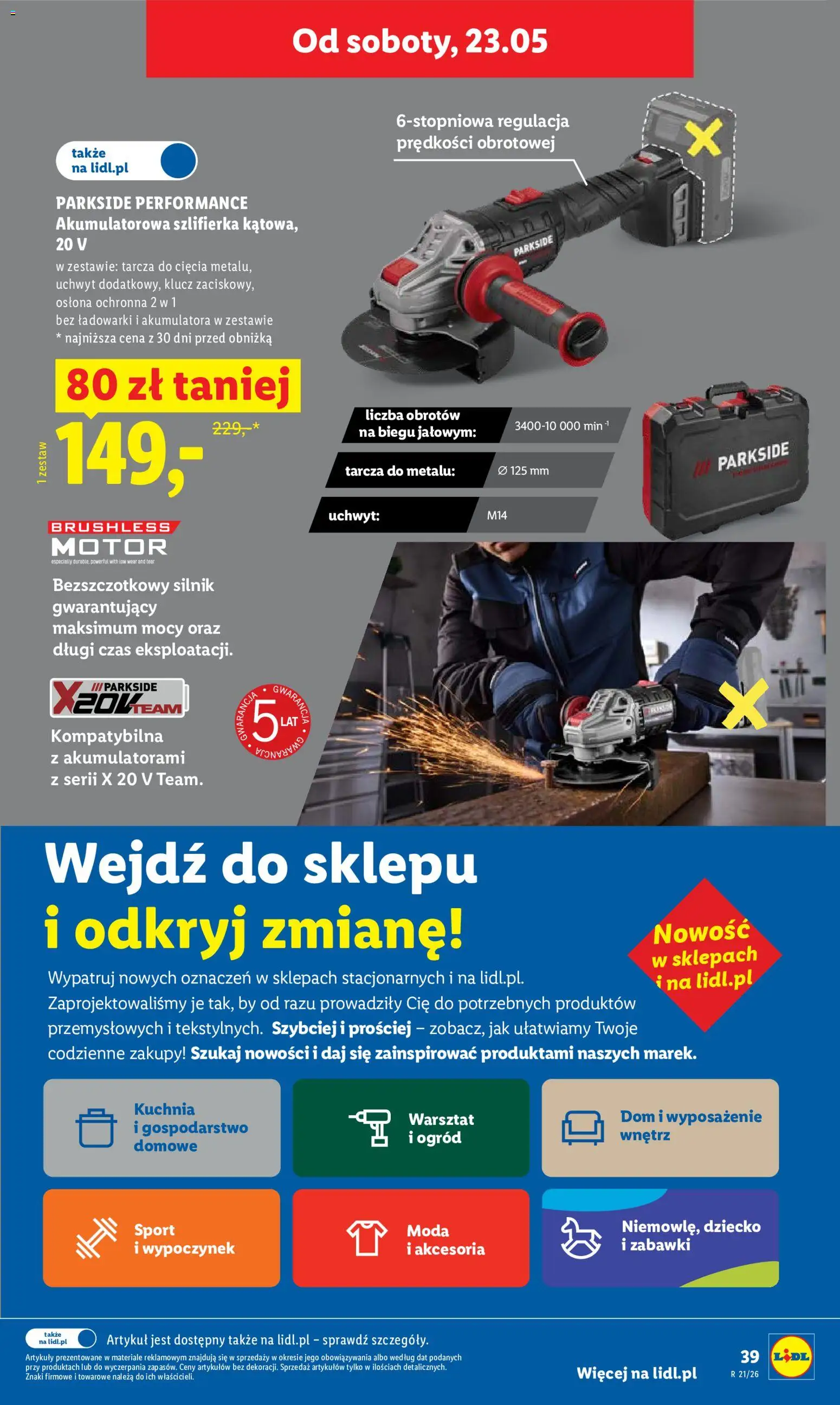 Lidl Polsko leták od 21.05.2026 | Strana: 39 | Produkty: Parkside