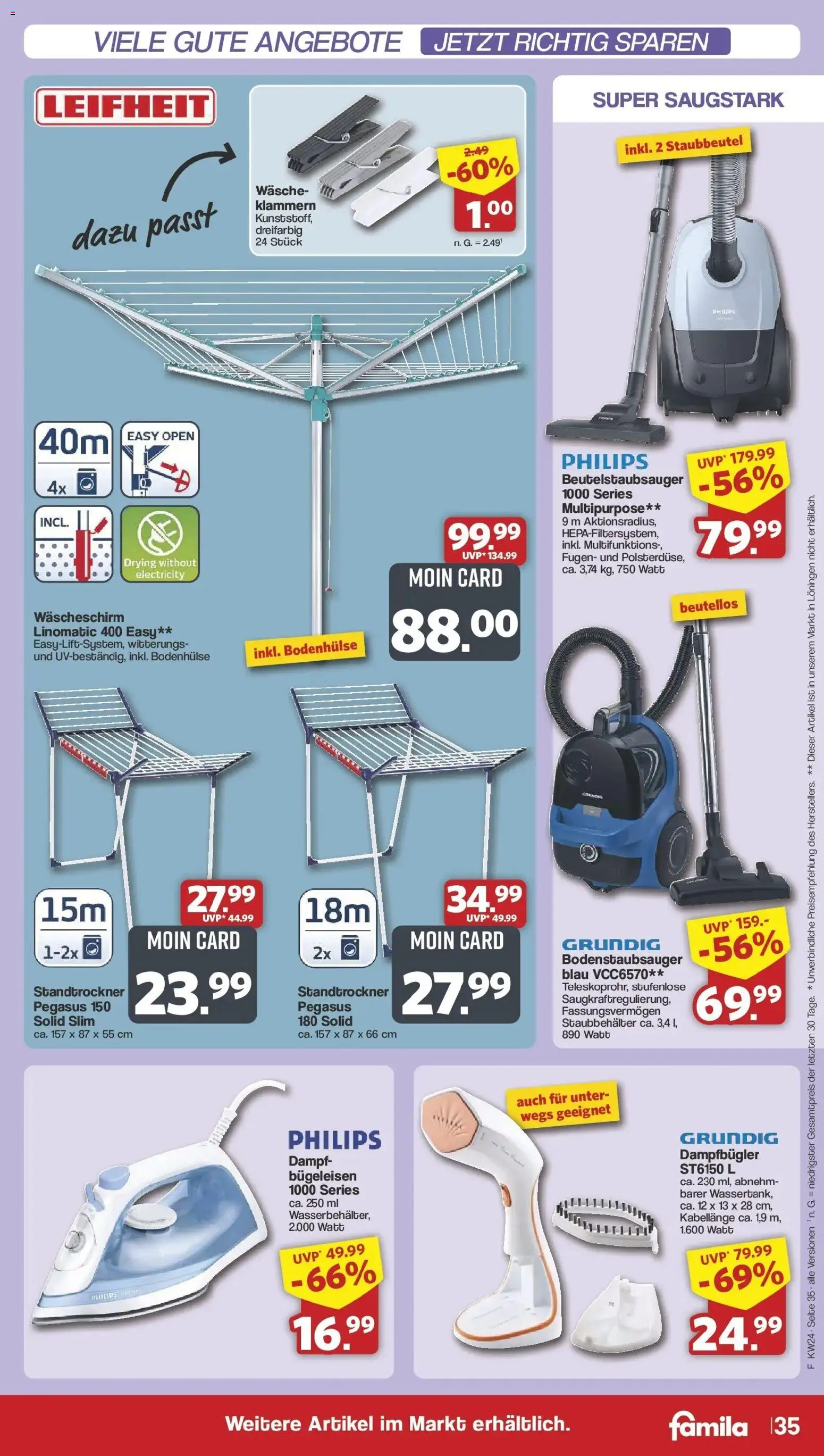 Famila Nordwest Wochenangebote – gültig ab 08.06.2026 | Seite: 37 | Produkte: Philips, Bügeleisen