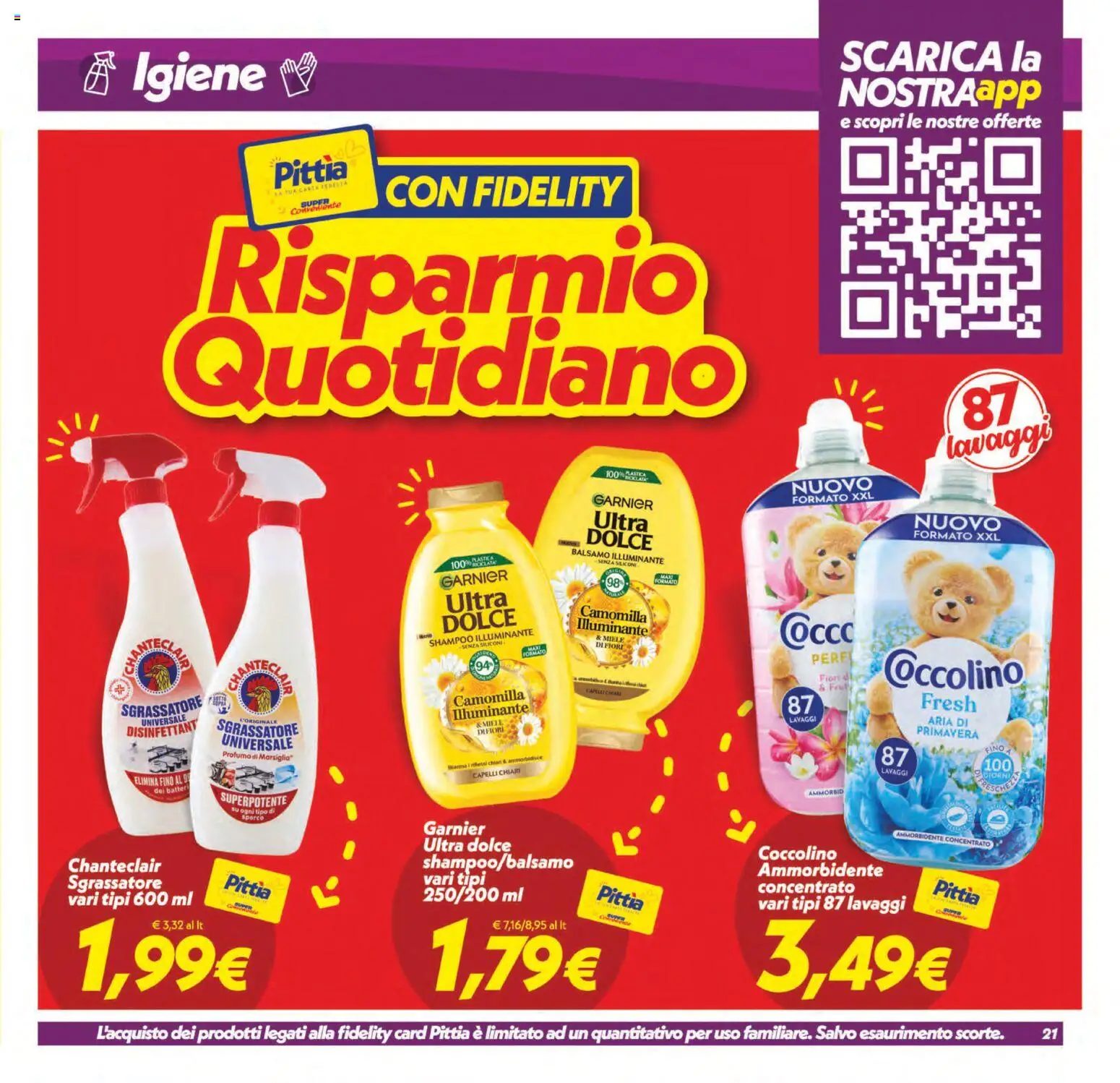 Volantino SuperConveniente del 21/08/2026 | Pagina: 21 | Prodotti: Shampoo, Balsamo, Sgrassatore, Profumo