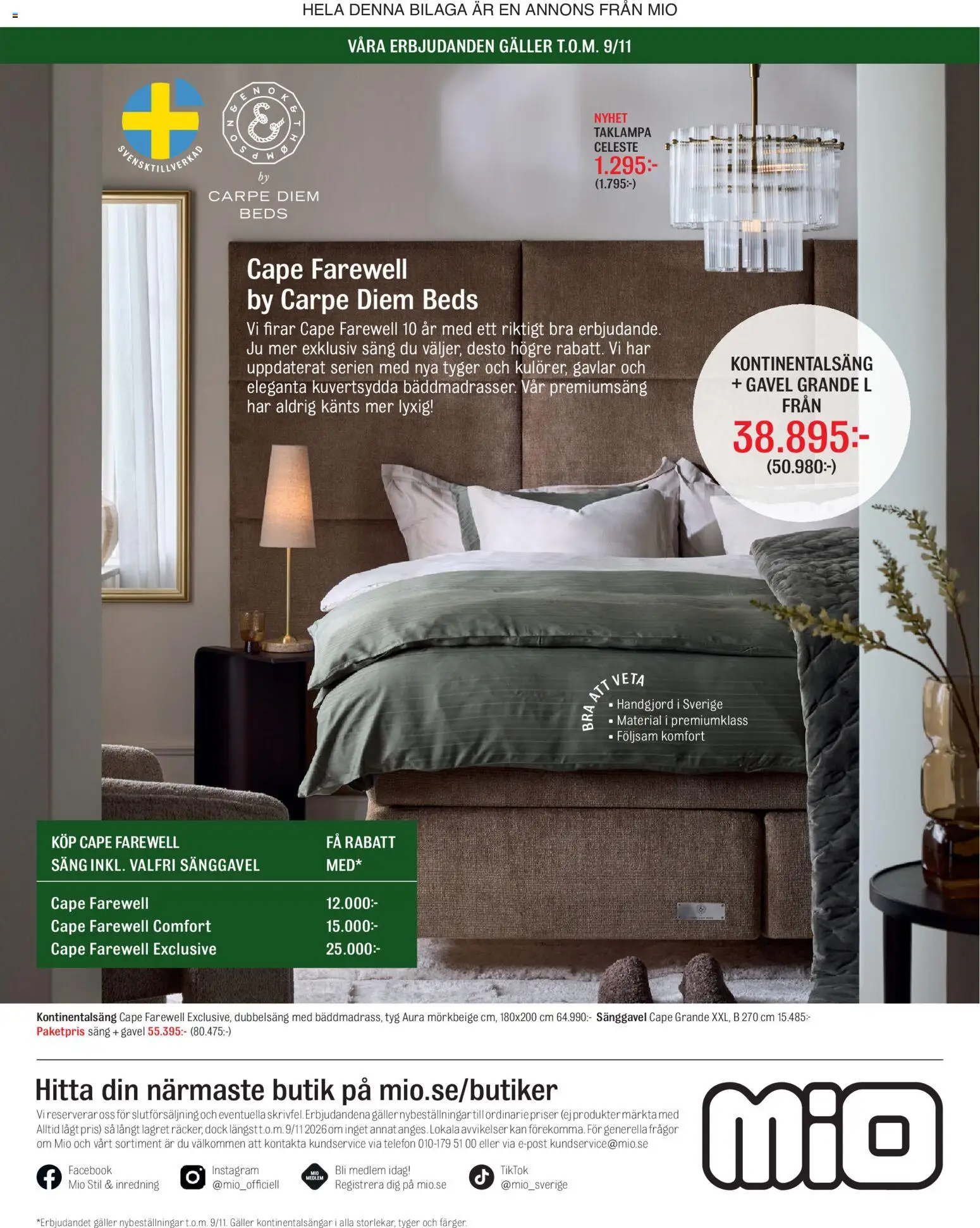 Mio reklamblad aktuell från 20/10/2026 | Sida: 12 | Produkter: Sänggavel, Säng, Galler, Telefon