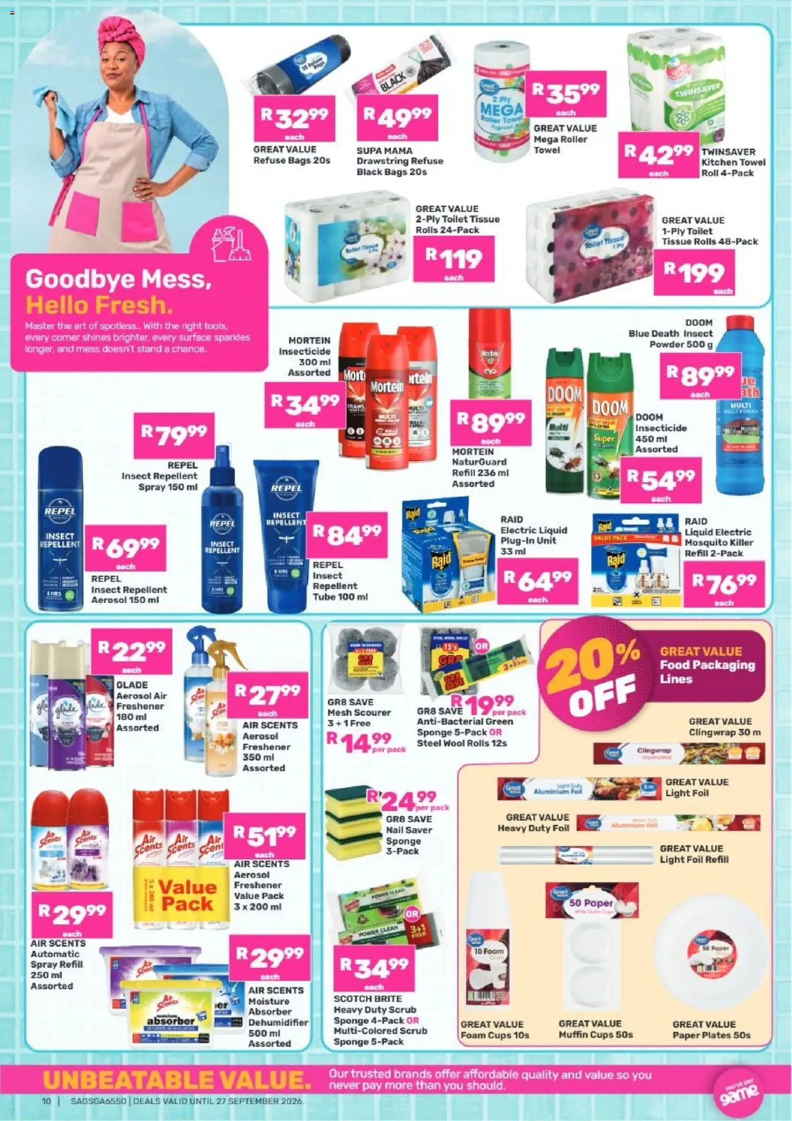 Game - Catalogue Spring Into Action valid from 25/08/2026 | Page: 10 | Products: Toilet, Foil, Foam, Powder
