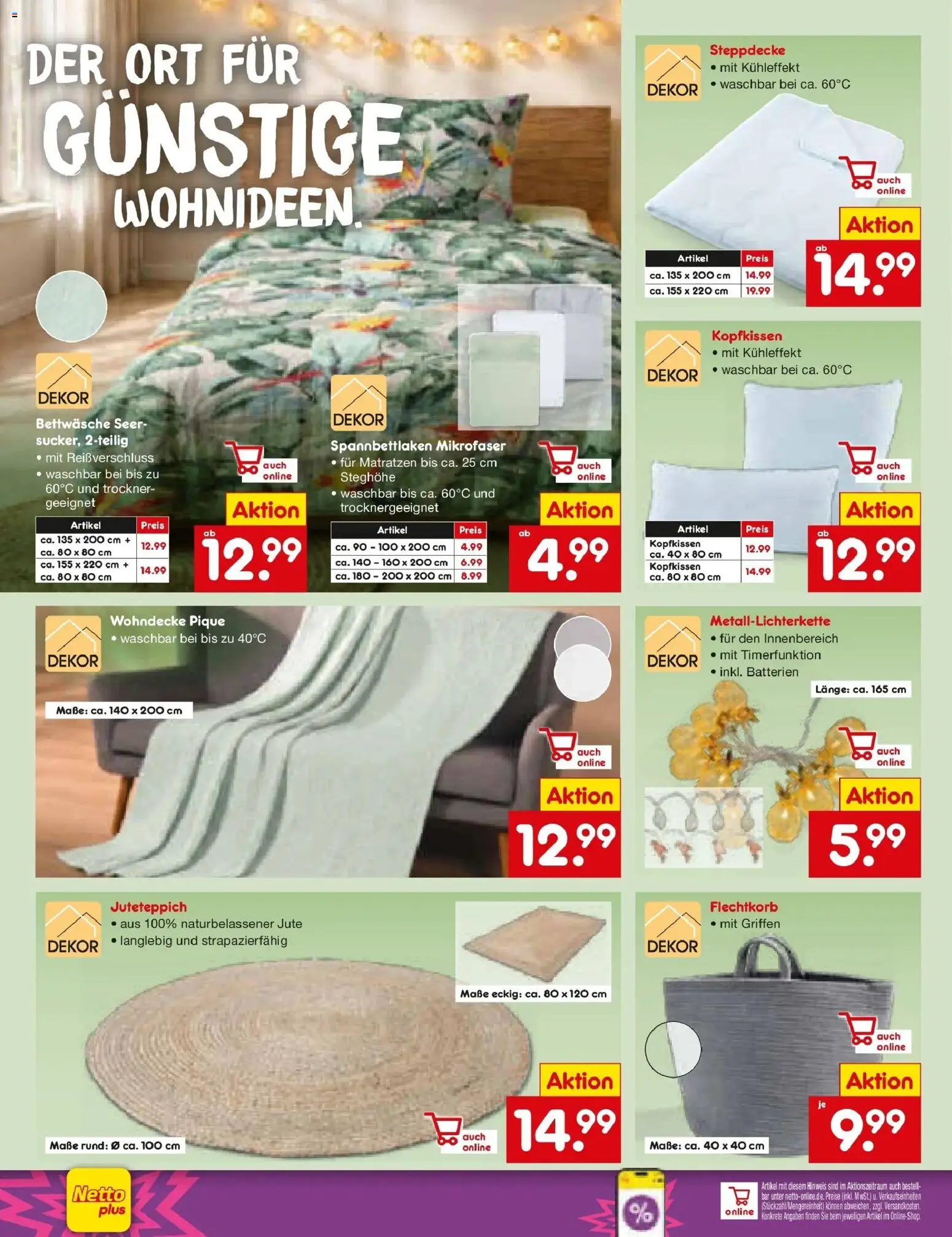 Netto Marken-Discount Prospekt Mistelbach – gültig ab 28.06.2026 | Seite: 44 | Produkte: Trockner, Batterien, Bettwäsche, Kopfkissen