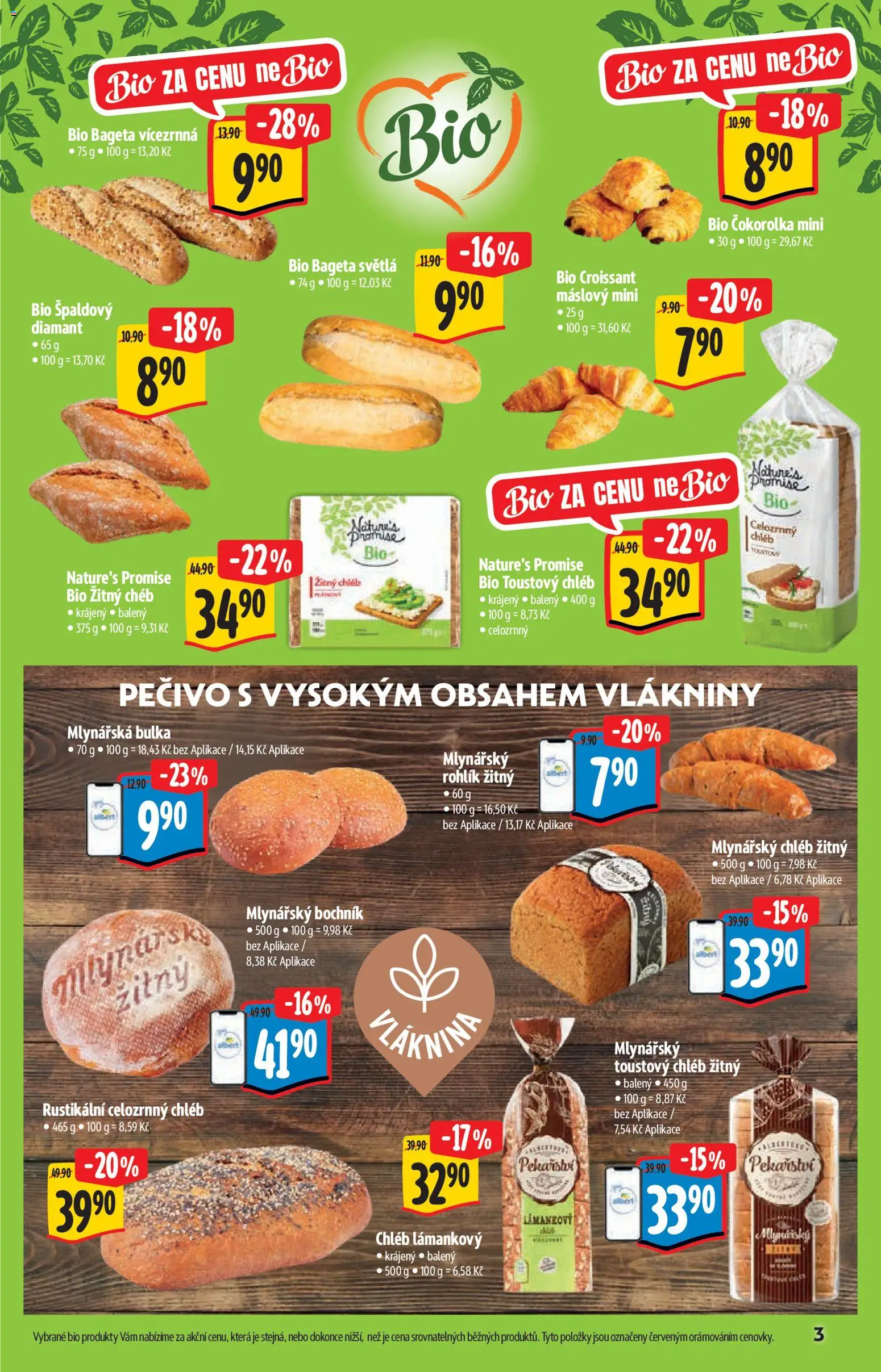 Albert katalog - Bio od 08.07.2026 | Strana: 3 | Produkty: Rohlík, Pečivo, Croissant, Toustový chléb