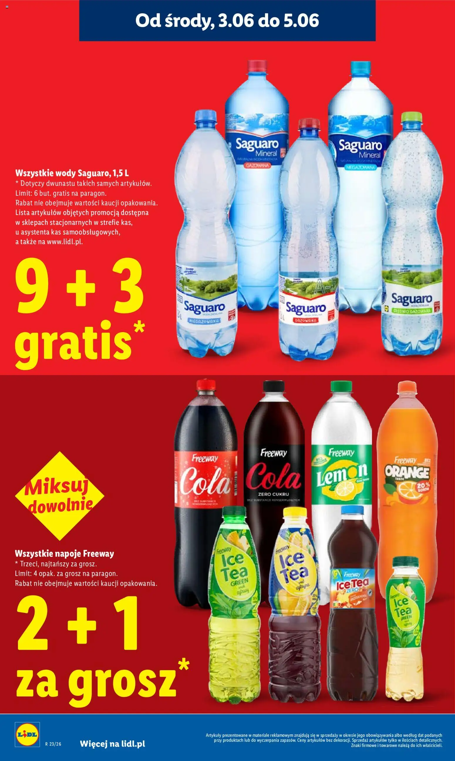 Lidl Polsko leták od 05.06.2026 | Strana: 18 | Produkty: Saguaro, Ice tea, Freeway Cola, Cola