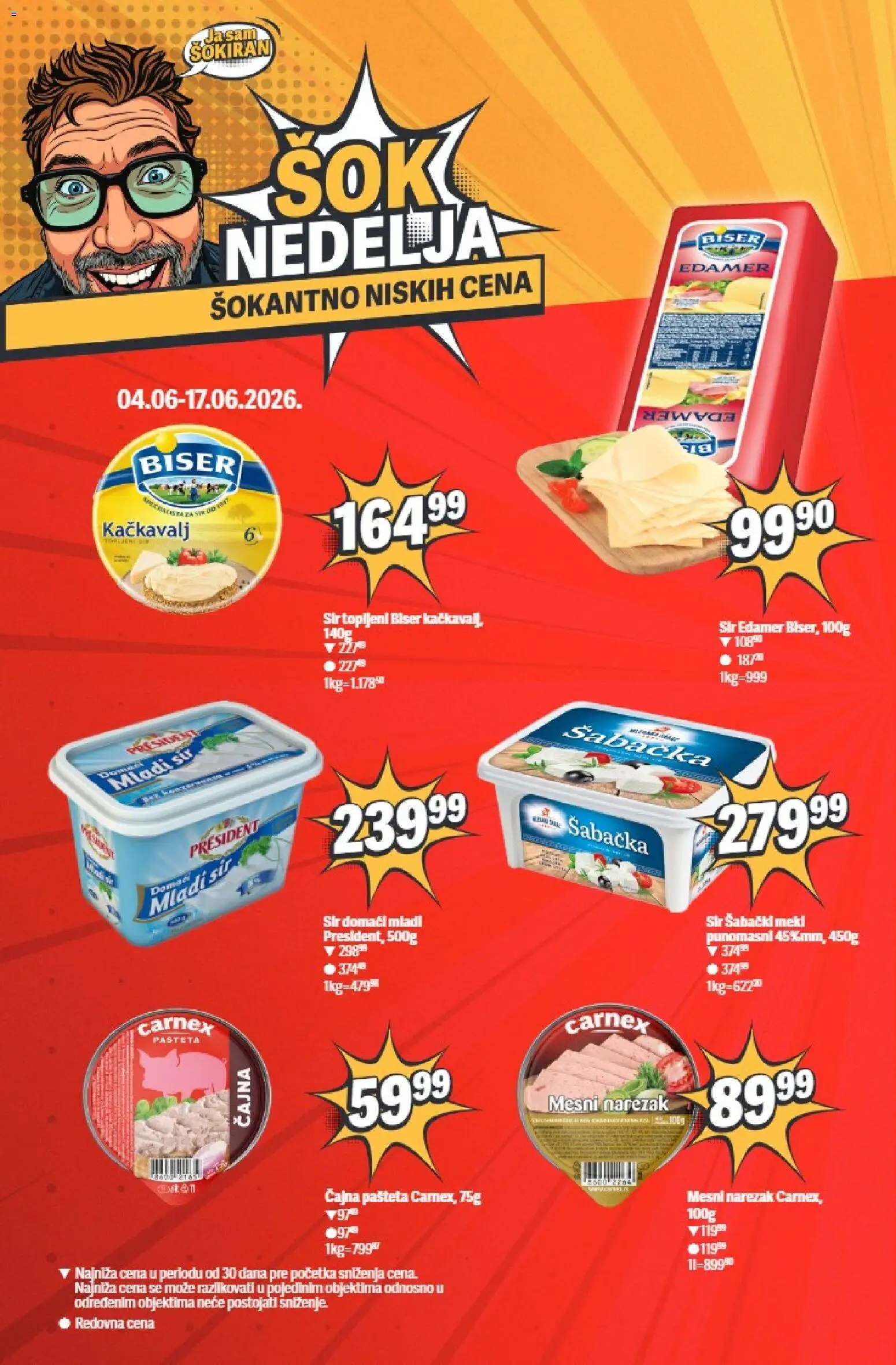 Maxi katalog - važi od 04.06.2026 | Strana: 4 | Proizvode: Edamer, Kačkavalj, Mesni narezak, Pašteta