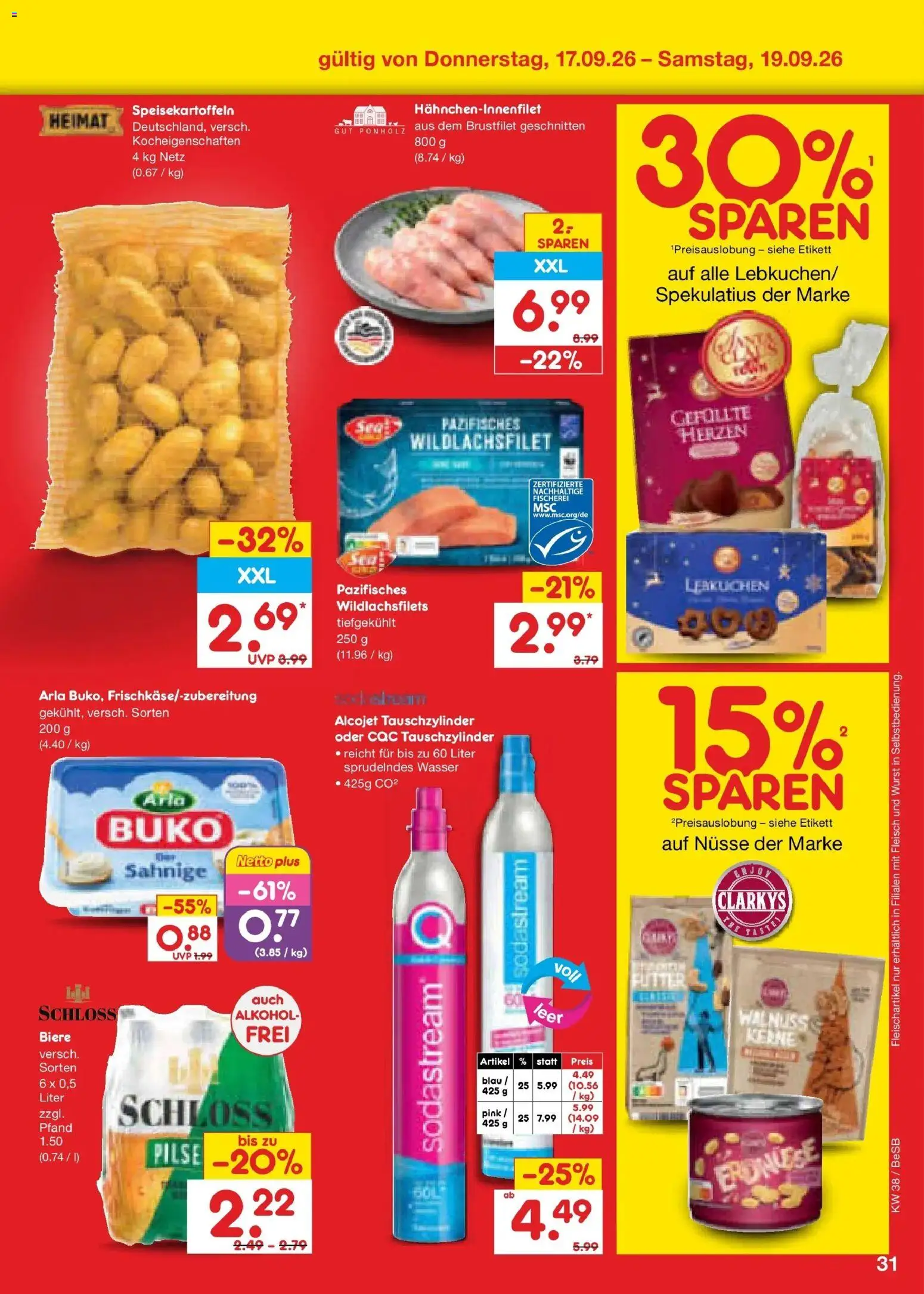 Netto Marken-Discount Prospekt Berlin-Prenzlauer Berg – gültig ab 14.09.2026 | Seite: 43 | Produkte: Wasser, Wurst, Nüsse, Sodastream
