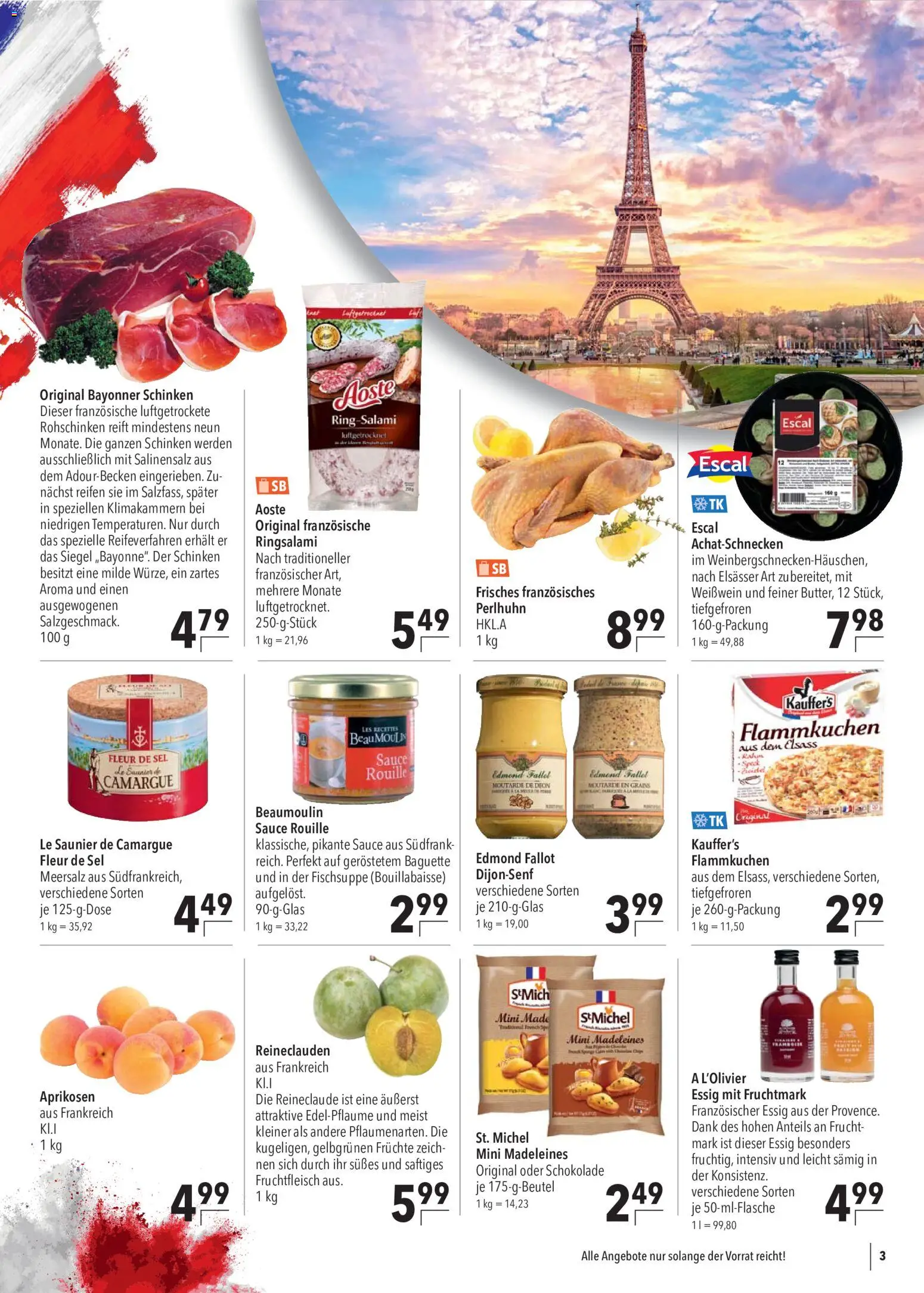 CITTI Markt Prospekt – gültig ab 12.08.2026 | Seite: 3 | Produkte: Essig, Weißwein, Baguette, Madeleines