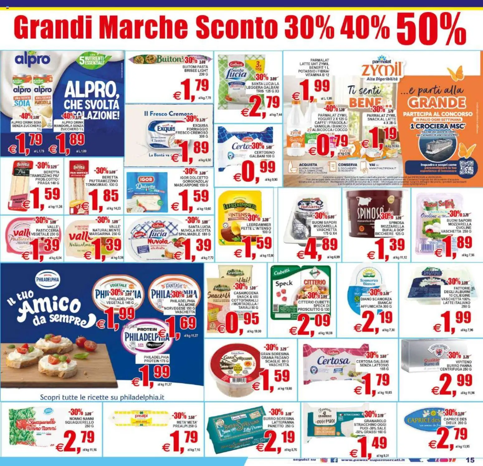 Volantino Pewex del 29.05.2026 | Pagina: 15 | Prodotti: Salmone, Centrifuga, Latte, Margarina
