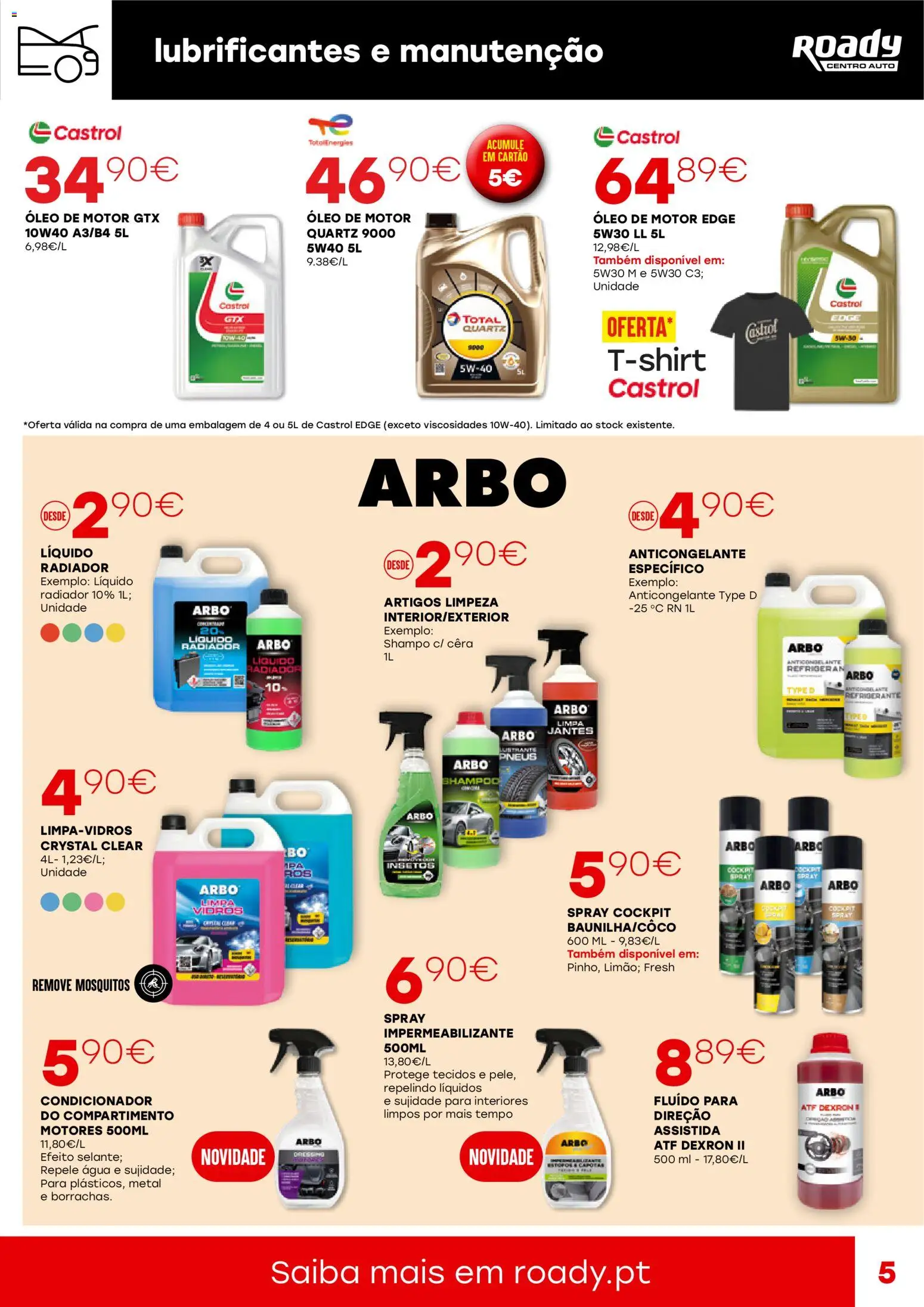 Roady folheto │ válido de 06/08/2026 | Página: 5 | Produtos: Shampoo, Condicionador, Radiador, Óleo