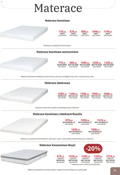 Pogląd oferty "Bodzio Katalog" - ważna od 01.08.2026 | Strona: 37 | Produkty: Materac, Pianki