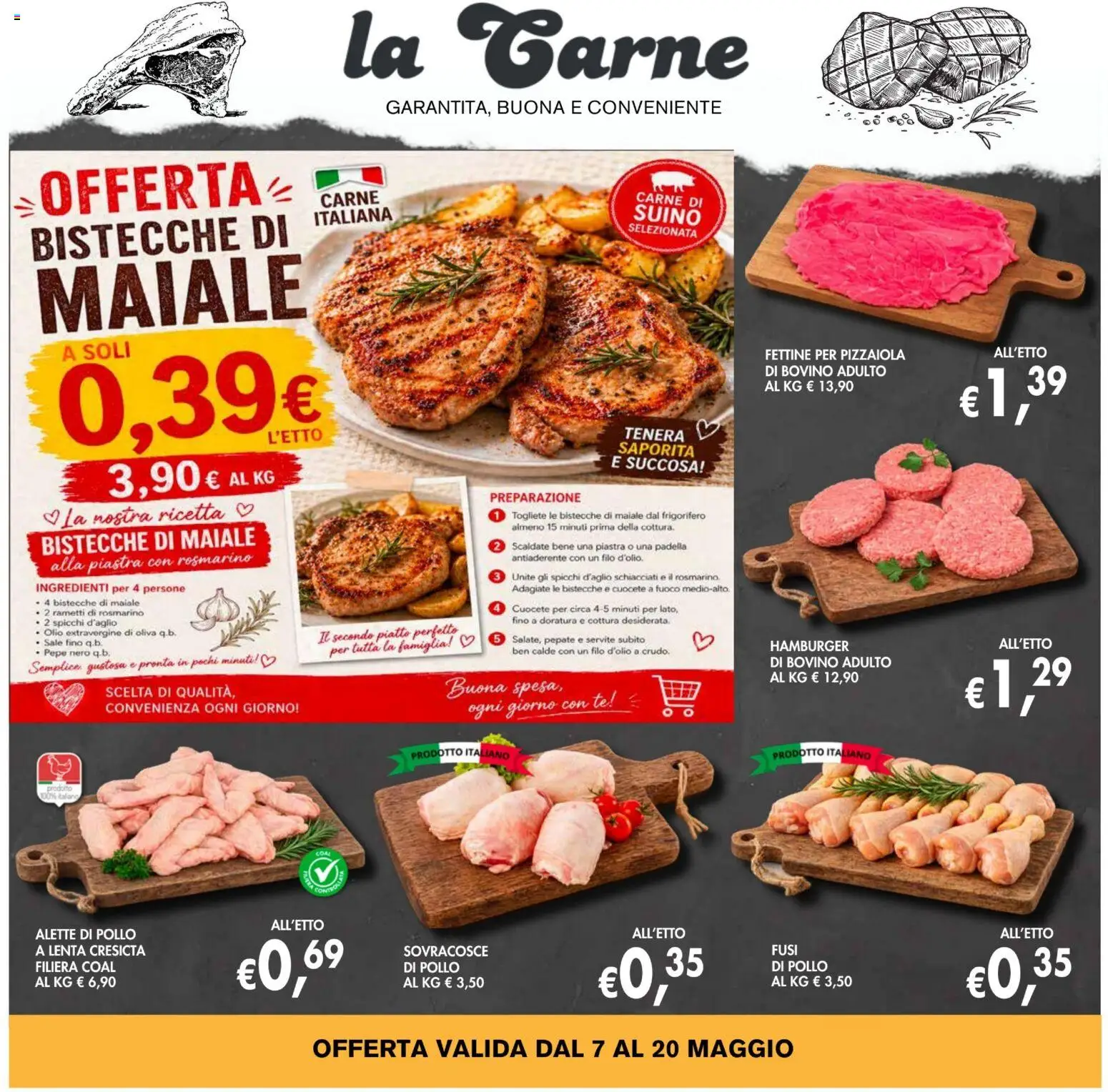 Volantino Coal del 07.05.2026 | Pagina: 4 | Prodotti: Rosmarino, Padella, Piatto, Hamburger