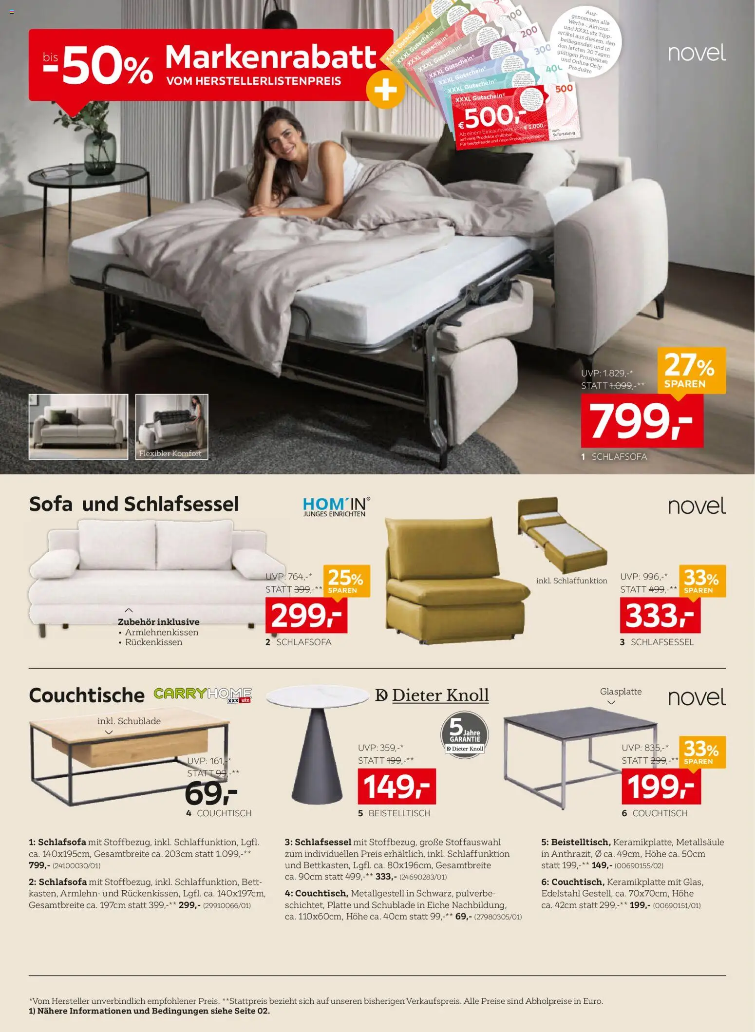 XXXLutz Prospekt aktuell gültig ab 19.05.2026 | Seite: 6 | Produkte: Bett, Sofa, Couchtisch