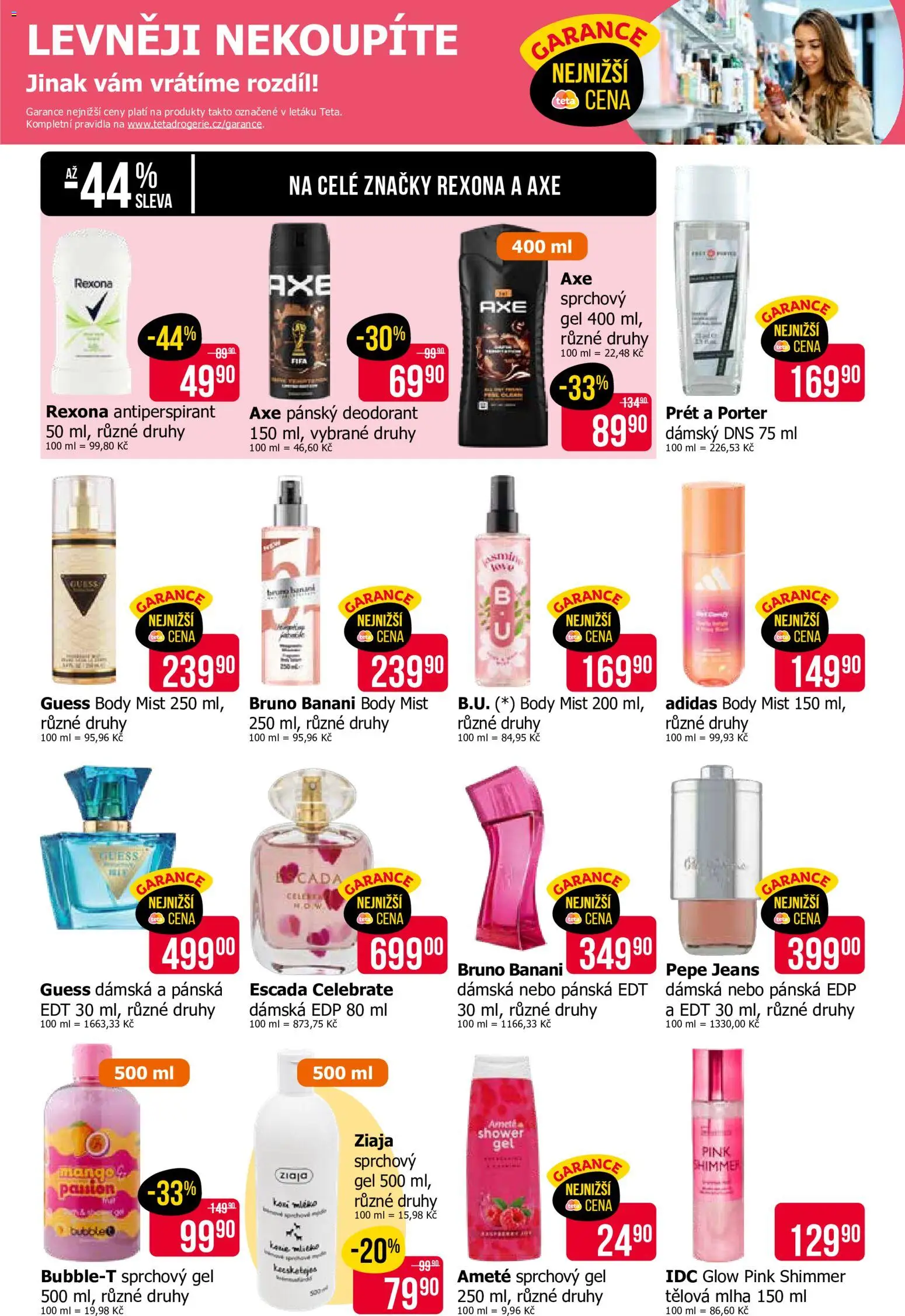 TETA Drogerie leták od 16.07.2026 | Strana: 7 | Produkty: Sprchový gel, Deodorant, Ziaja, Rexona