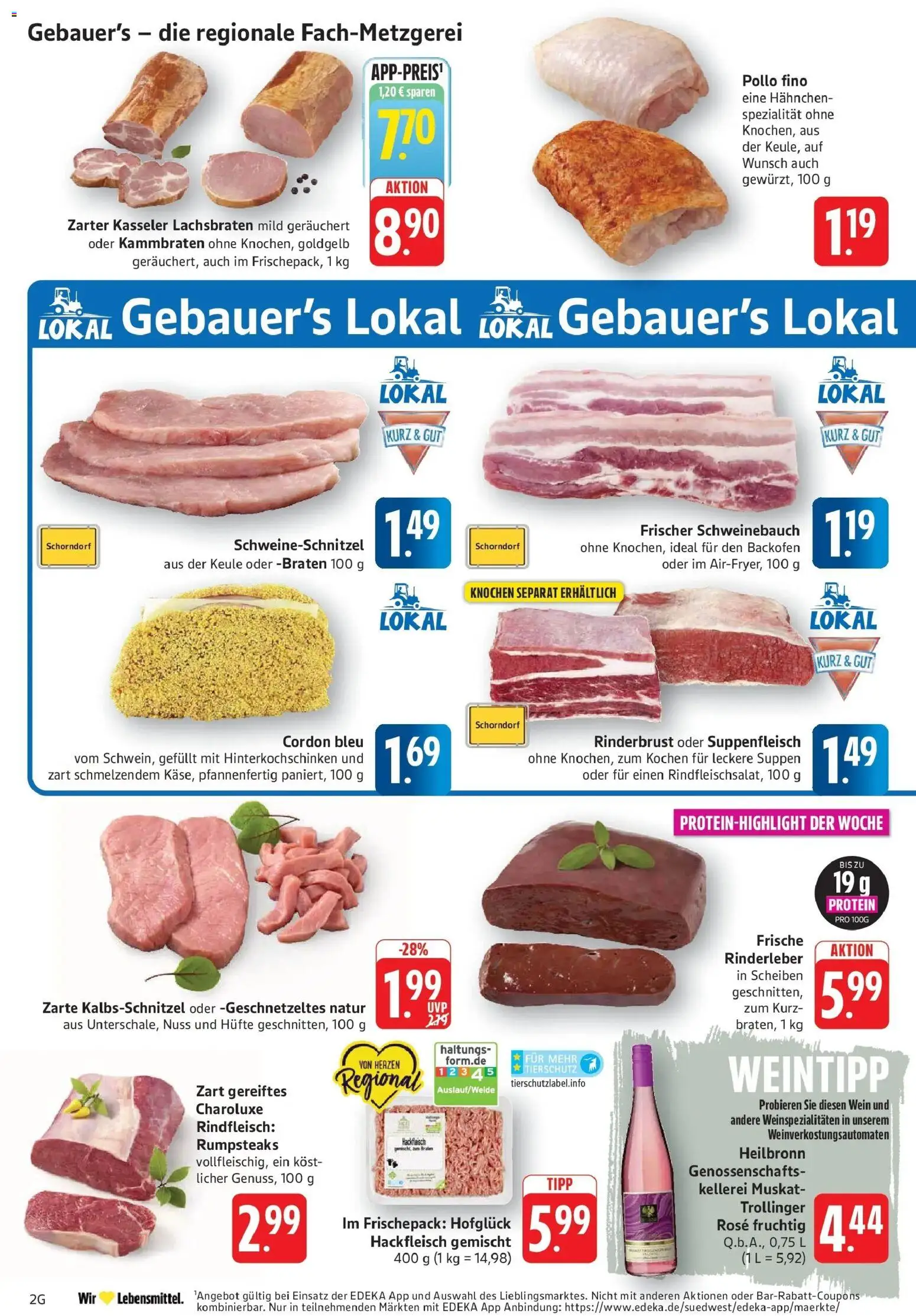 Edeka Prospekt Filderstadt-Bonlanden (ab 05.10.2026) » Angebote Online | Seite: 4 | Produkte: Hahnchen, Suppenfleisch, Backofen, Rindfleisch