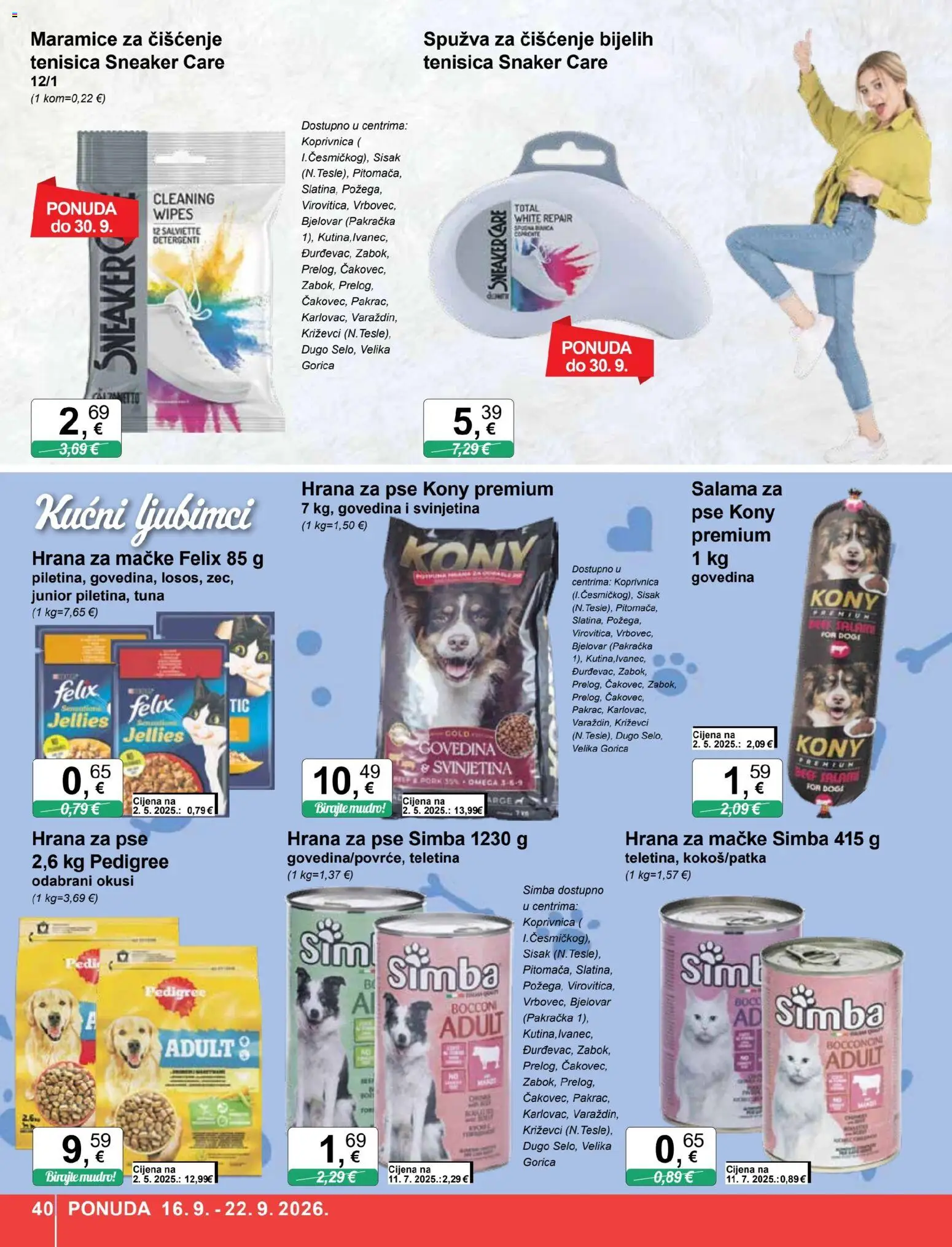 KTC katalog | vrijedi od 16.09.2026 | Stranica: 40 | Proizvodi: Teletina, Salama, Hrana za pse, Tuna
