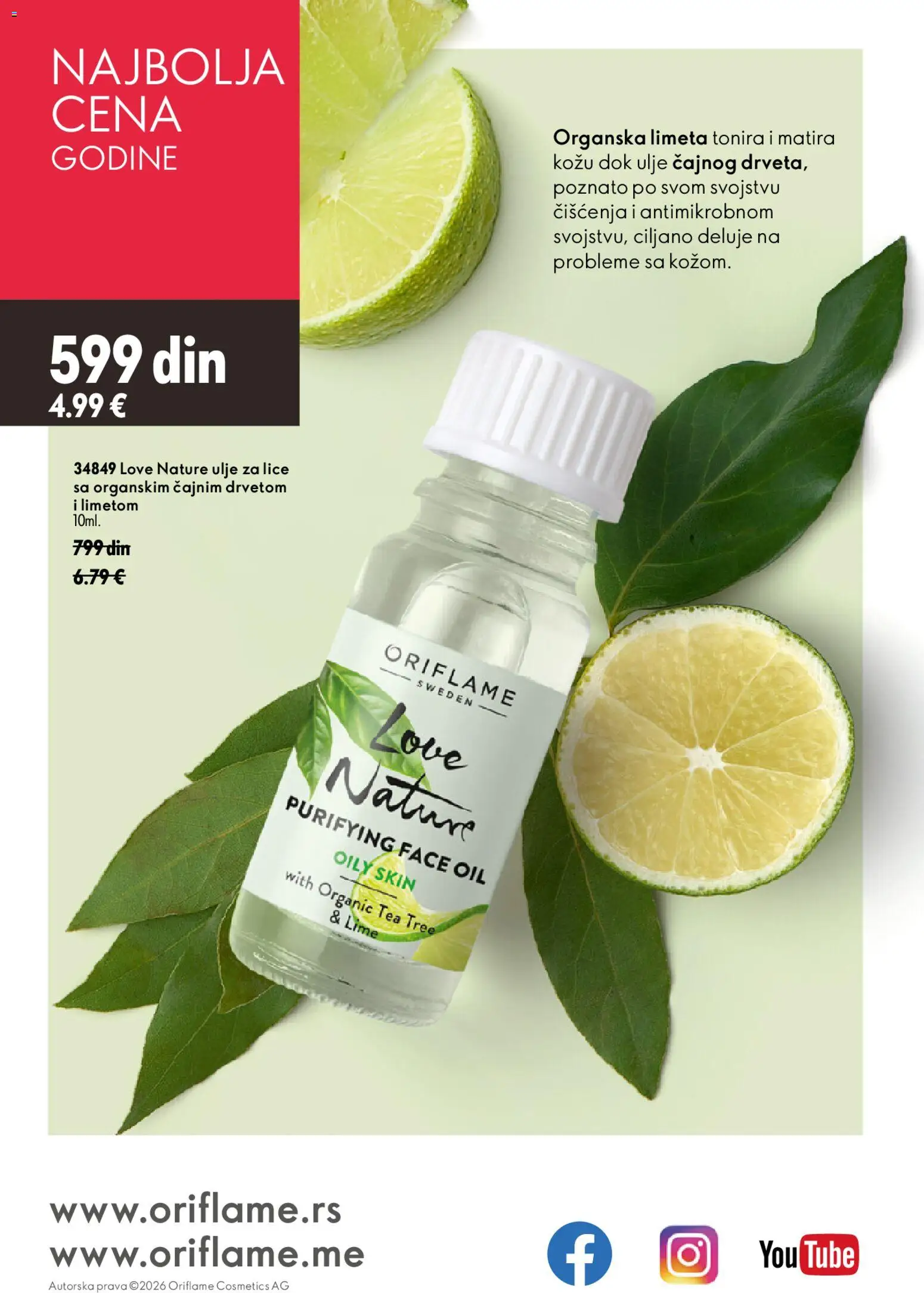 Oriflame katalog - važi od 15.07.2026 | Strana: 148 | Proizvode: Limeta, Ulje