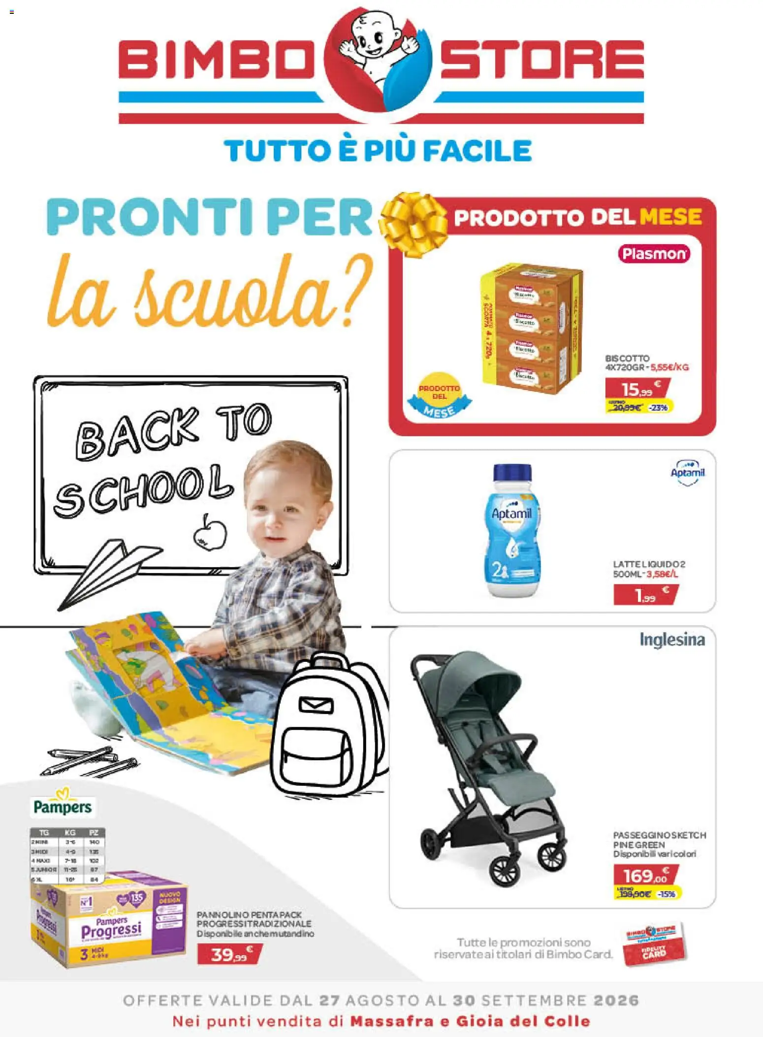 Volantino Bimbo store del 27/08/2026 | Pagina: 1 | Prodotti: Pampers