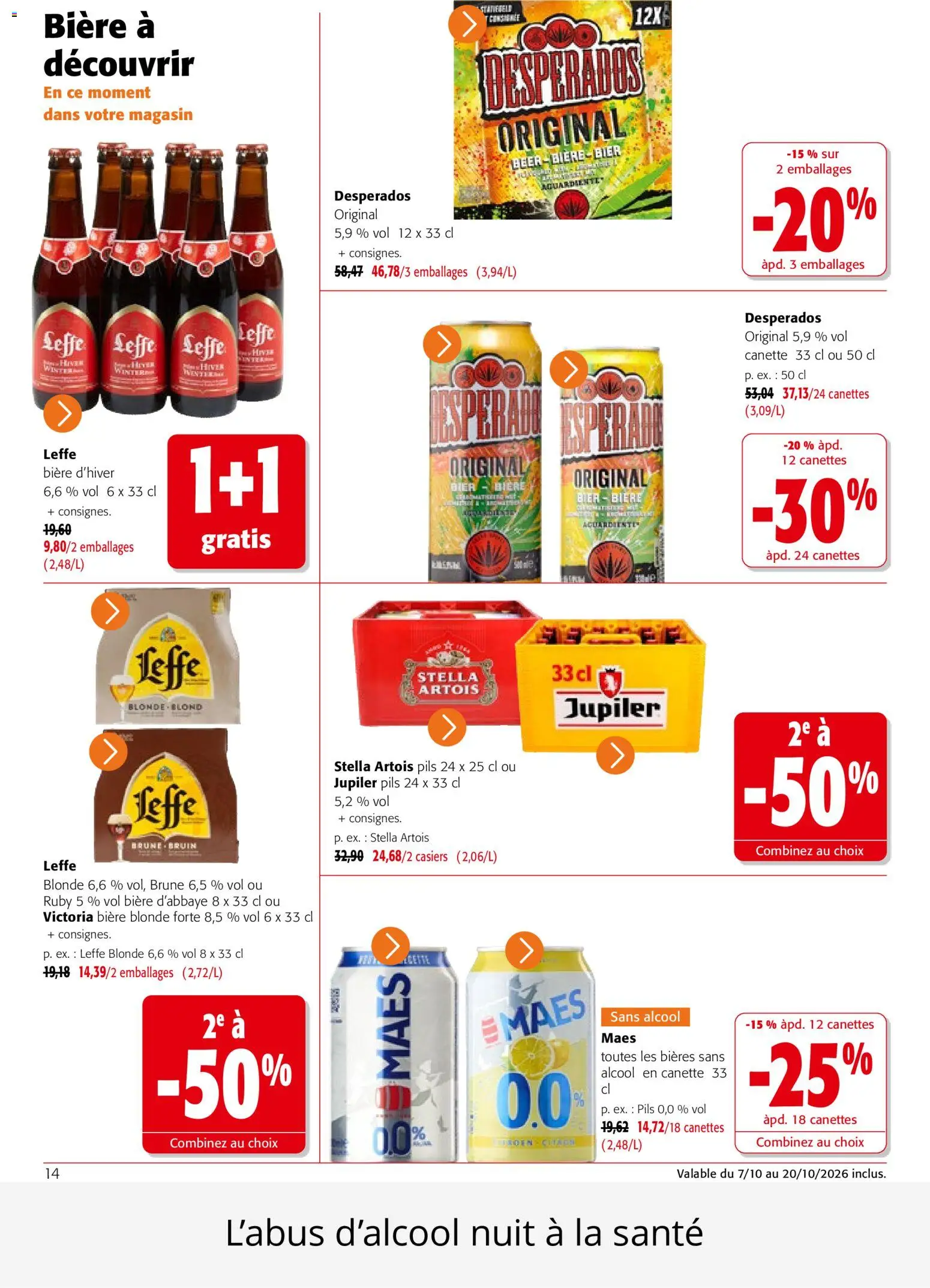 {H1} | Page: 14 | Produits: Leffe, Bière d’abbaye, Bière blonde, Bière
