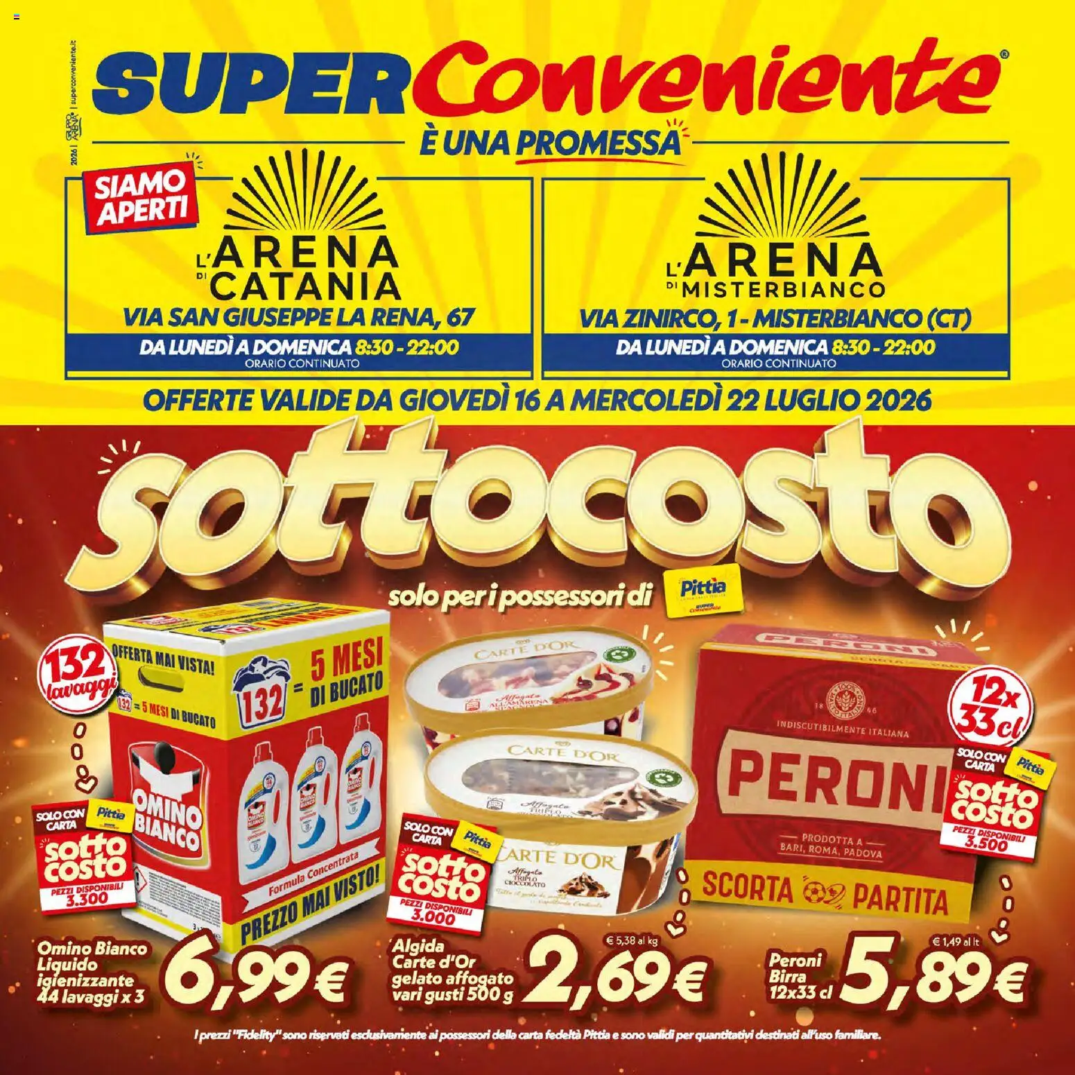 Volantino SuperConveniente del 16/07/2026 | Pagina: 1 | Prodotti: Cioccolato, Birra, Gelato